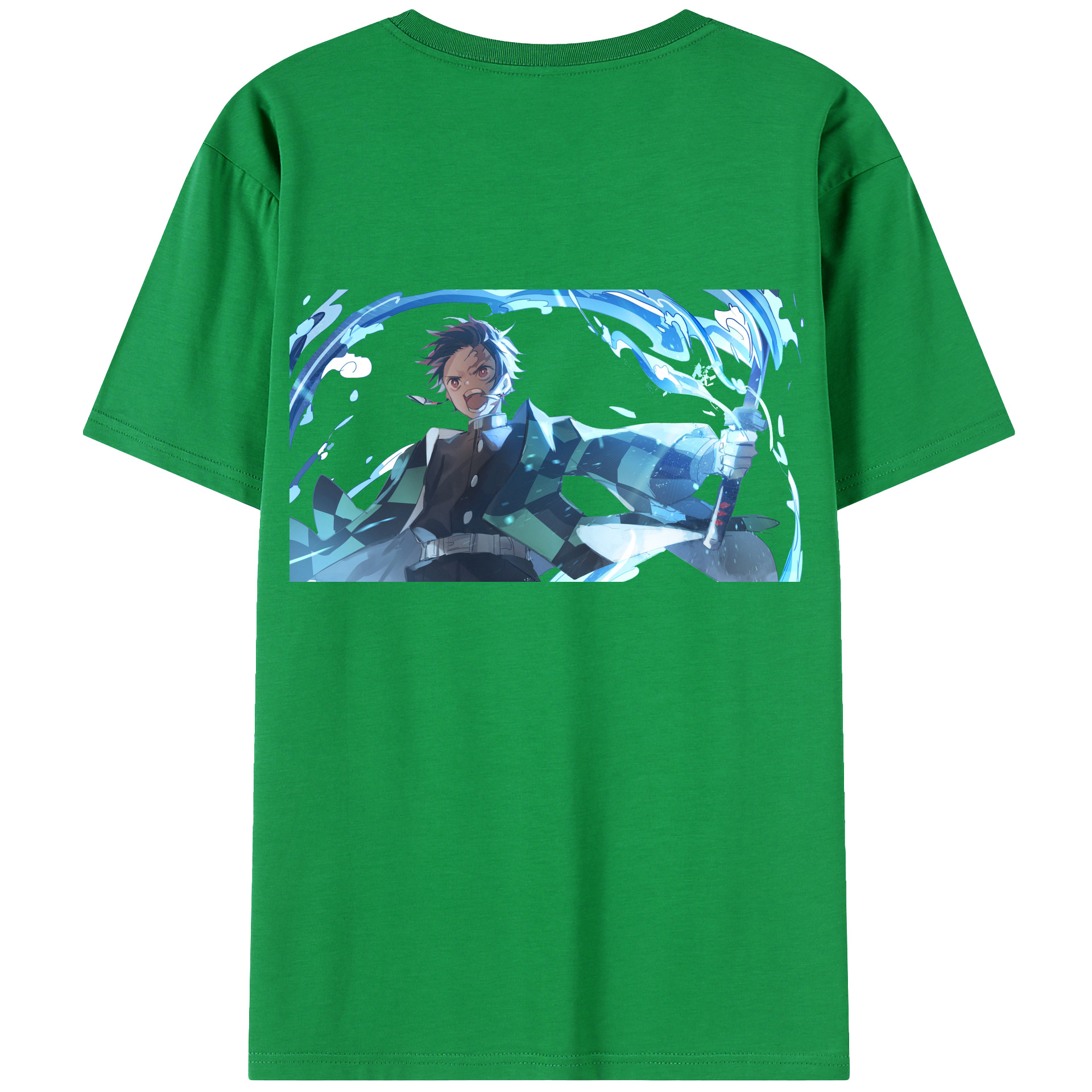（画像用） 鬼滅の刃 竈門 炭治郎／かまど たんじろう Kamado Tanjirou レディース半袖Tシャツ(バックプリント)