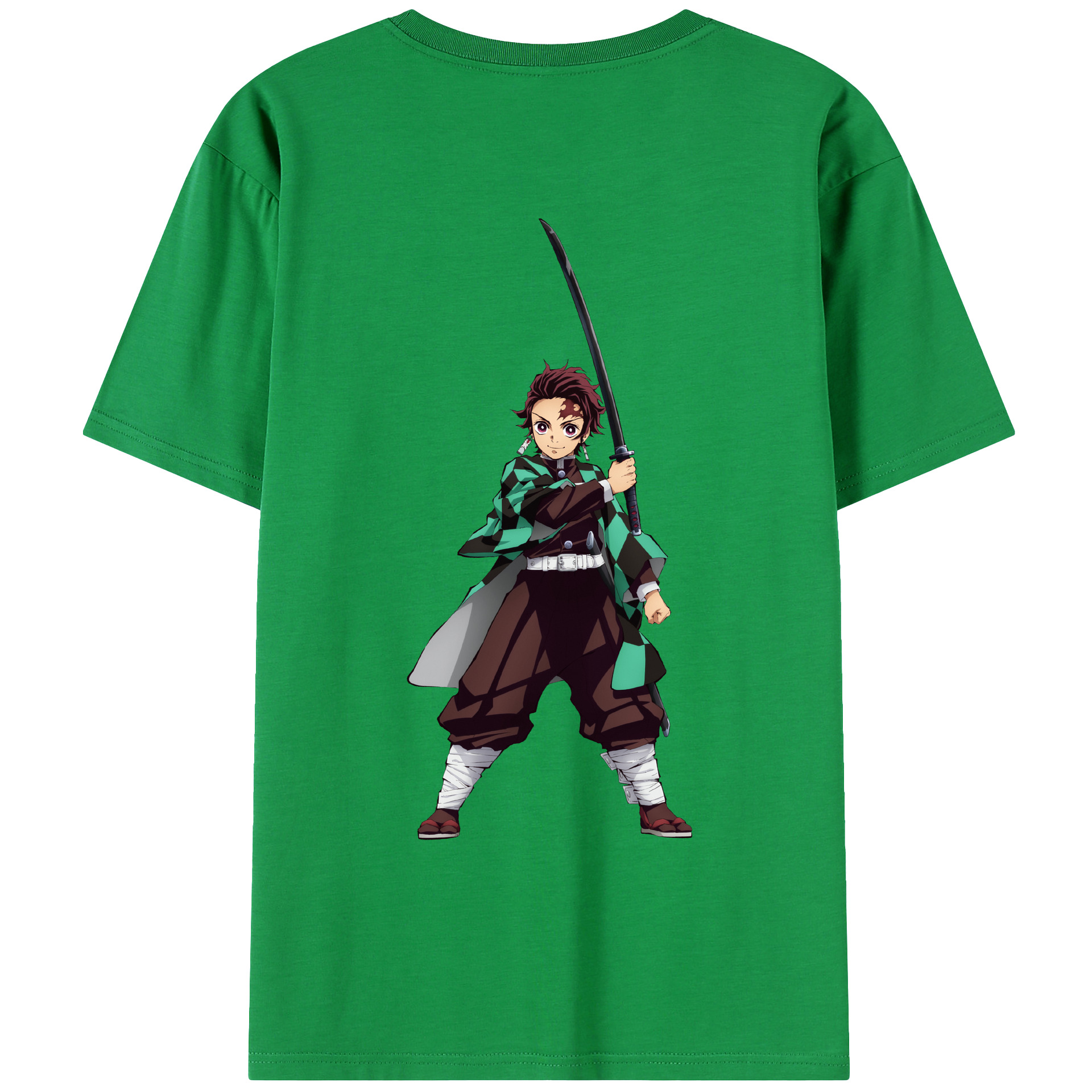 （画像用） 鬼滅の刃 竈門 炭治郎／かまど たんじろう Kamado Tanjirou レディース半袖Tシャツ(バックプリント)