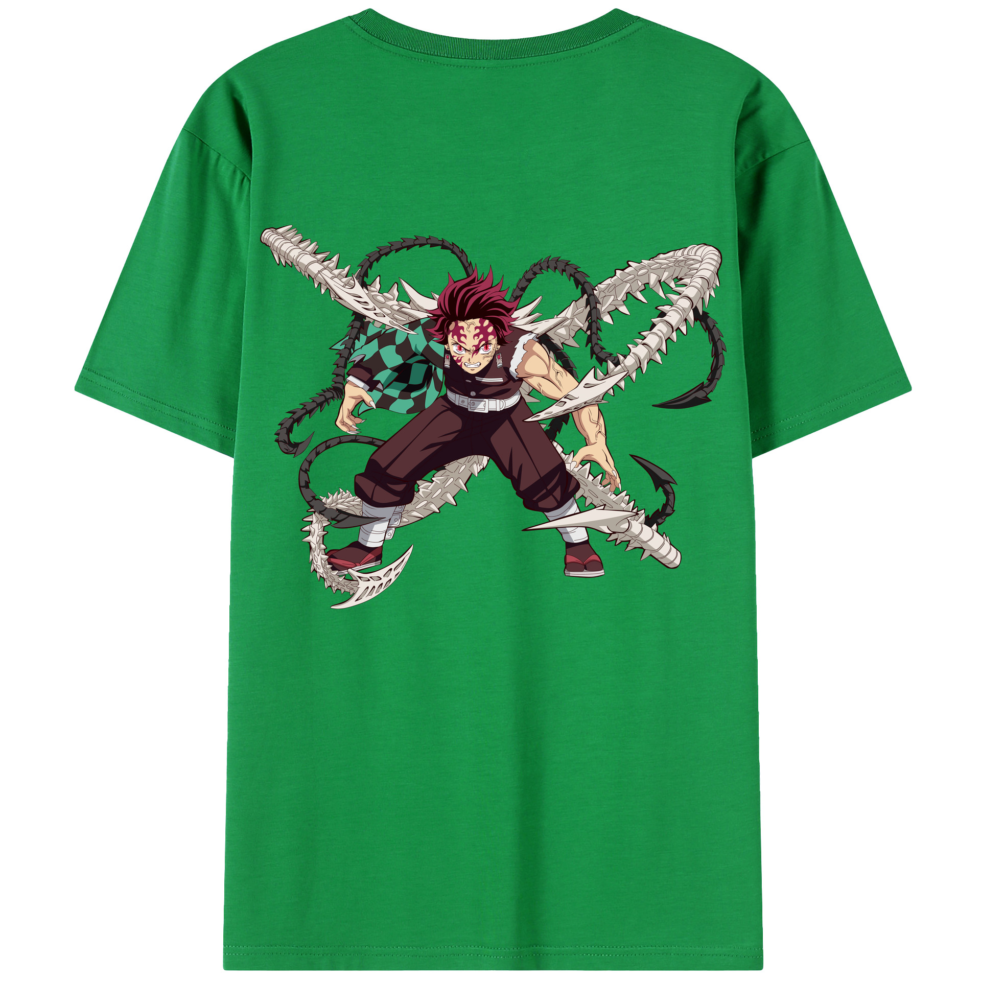 （画像用） 鬼滅の刃 竈門 炭治郎／かまど たんじろう Kamado Tanjirou レディース半袖Tシャツ(バックプリント)
