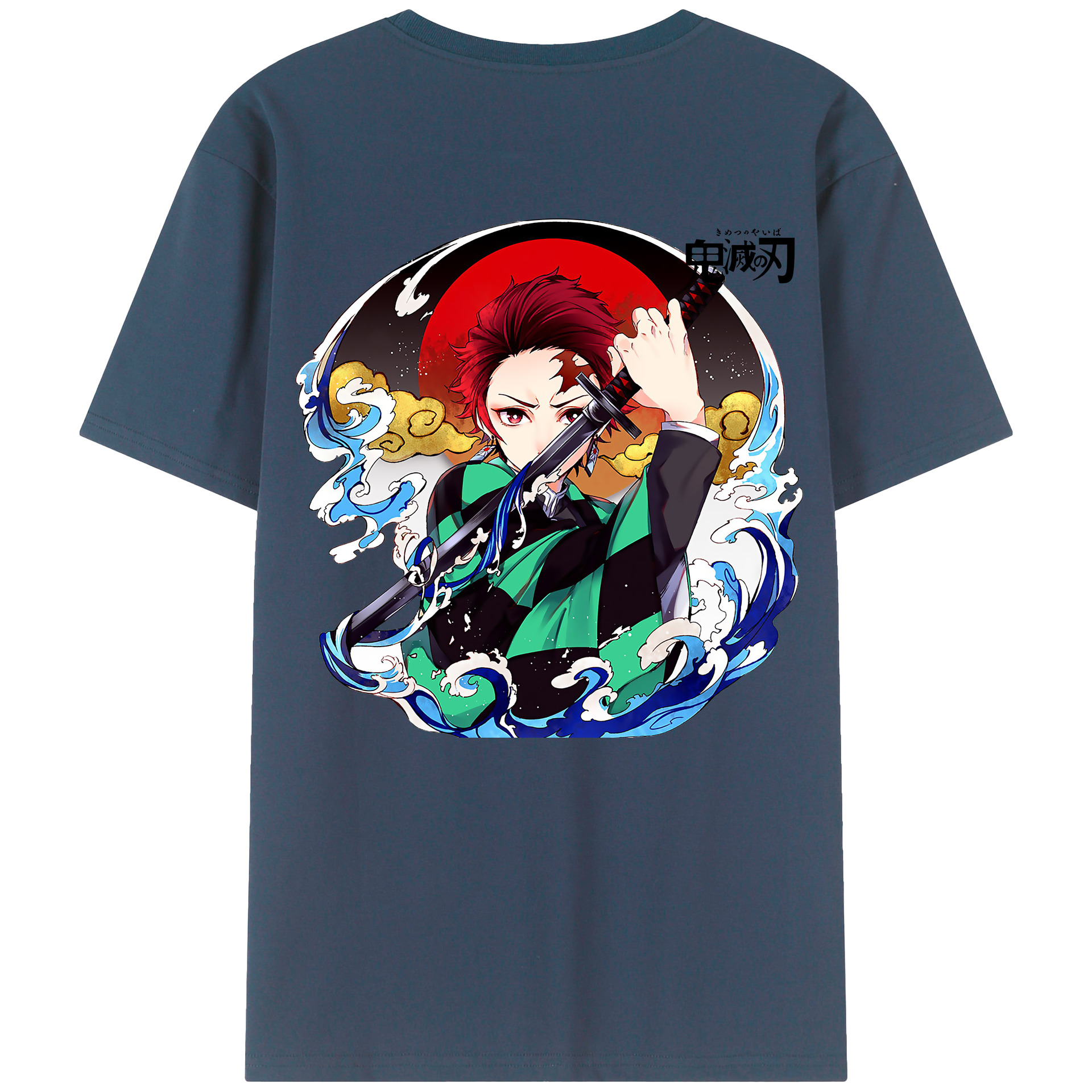 （画像用） 鬼滅の刃 竈門 炭治郎／かまど たんじろう Kamado Tanjirou レディース半袖Tシャツ(バックプリント)