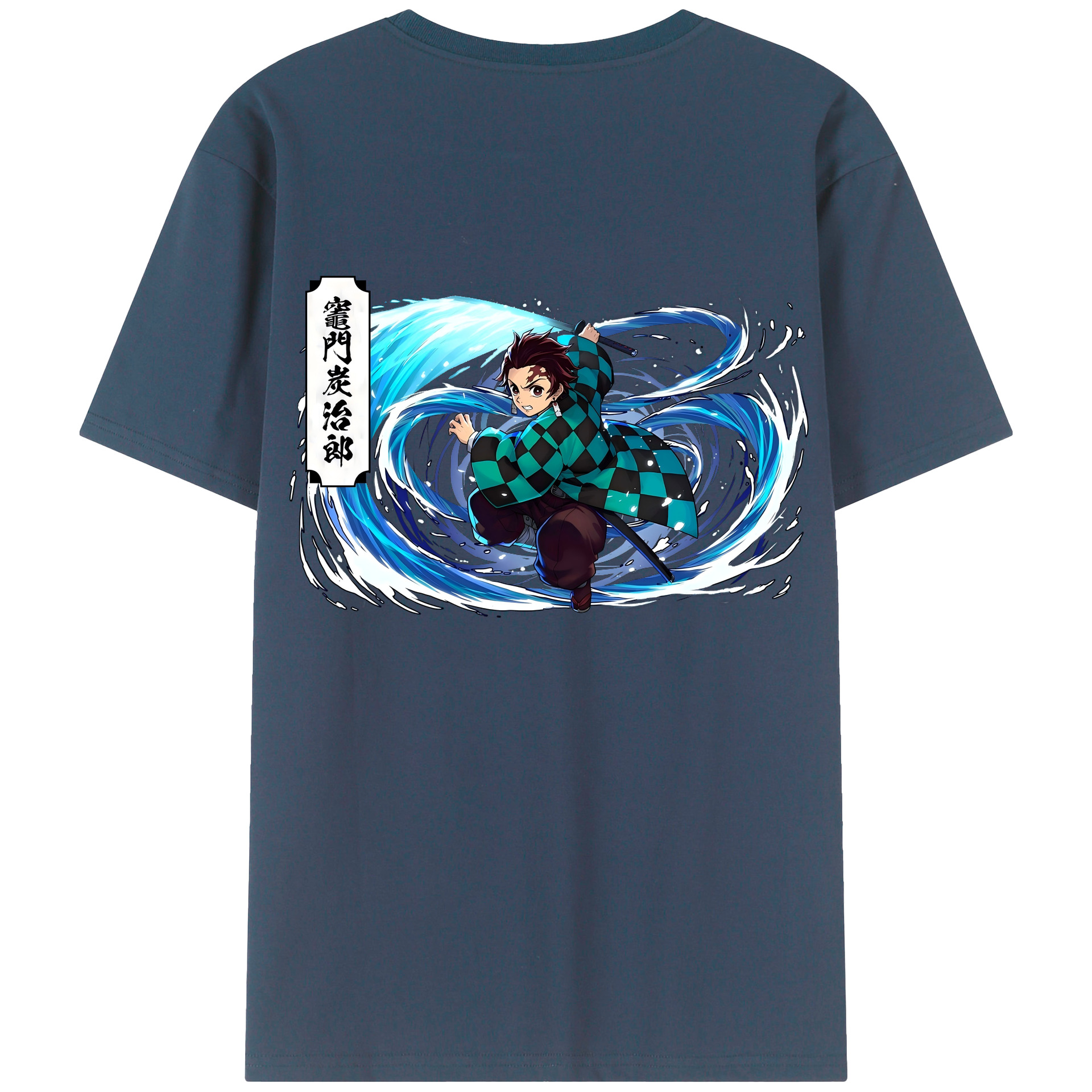 （画像用） 鬼滅の刃 竈門 炭治郎／かまど たんじろう Kamado Tanjirou レディース半袖Tシャツ(バックプリント)