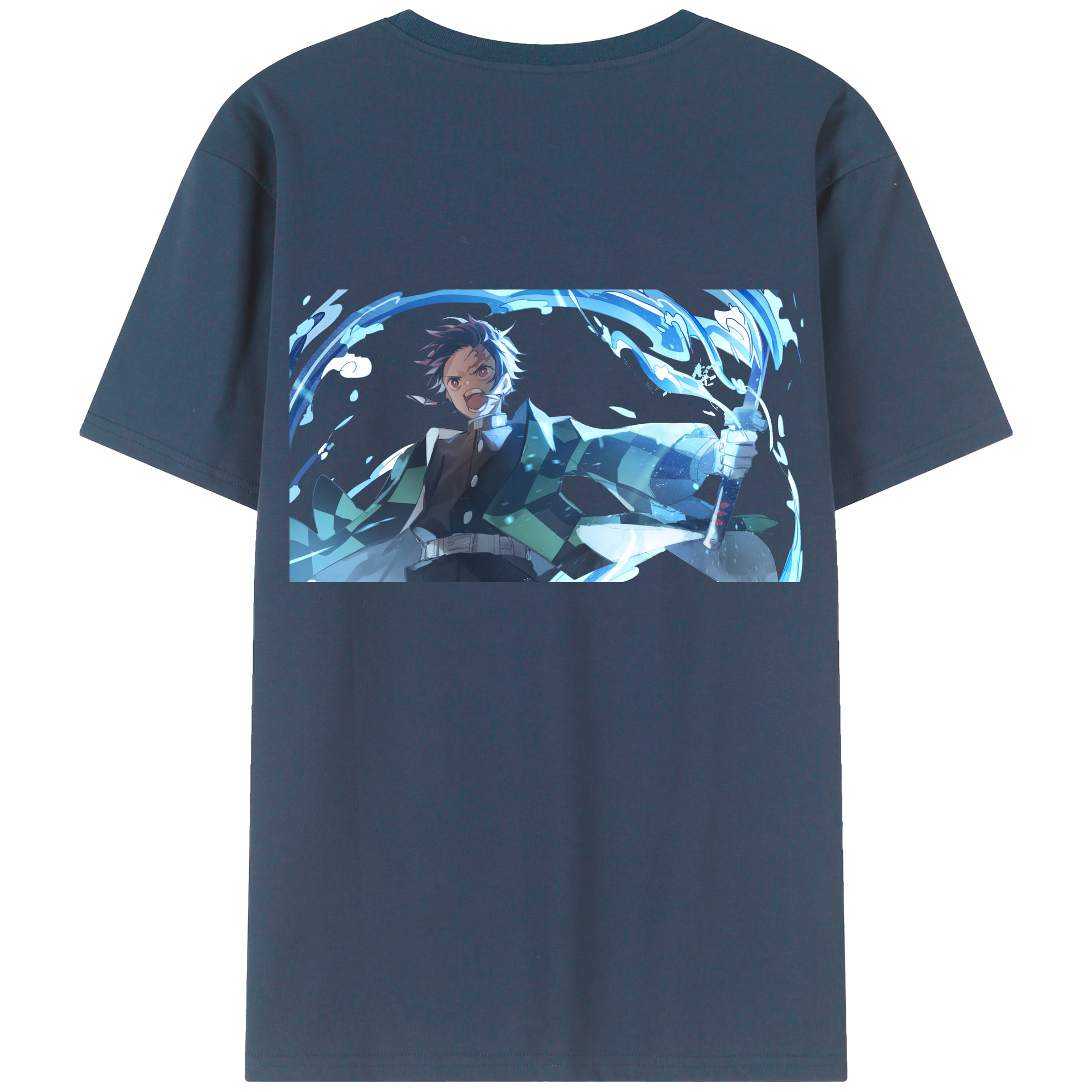 （画像用） 鬼滅の刃 竈門 炭治郎／かまど たんじろう Kamado Tanjirou レディース半袖Tシャツ(バックプリント)