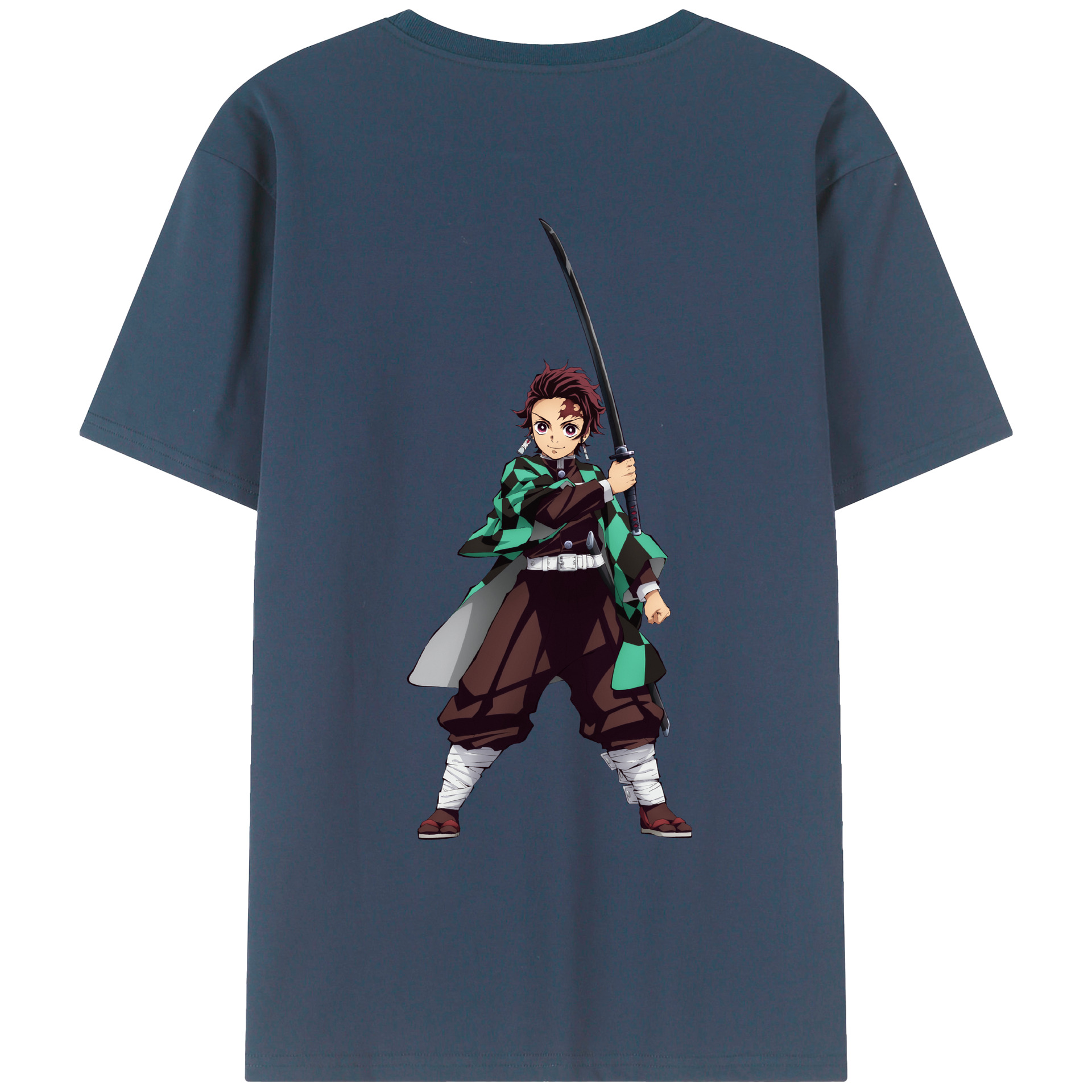 （画像用） 鬼滅の刃 竈門 炭治郎／かまど たんじろう Kamado Tanjirou レディース半袖Tシャツ(バックプリント)
