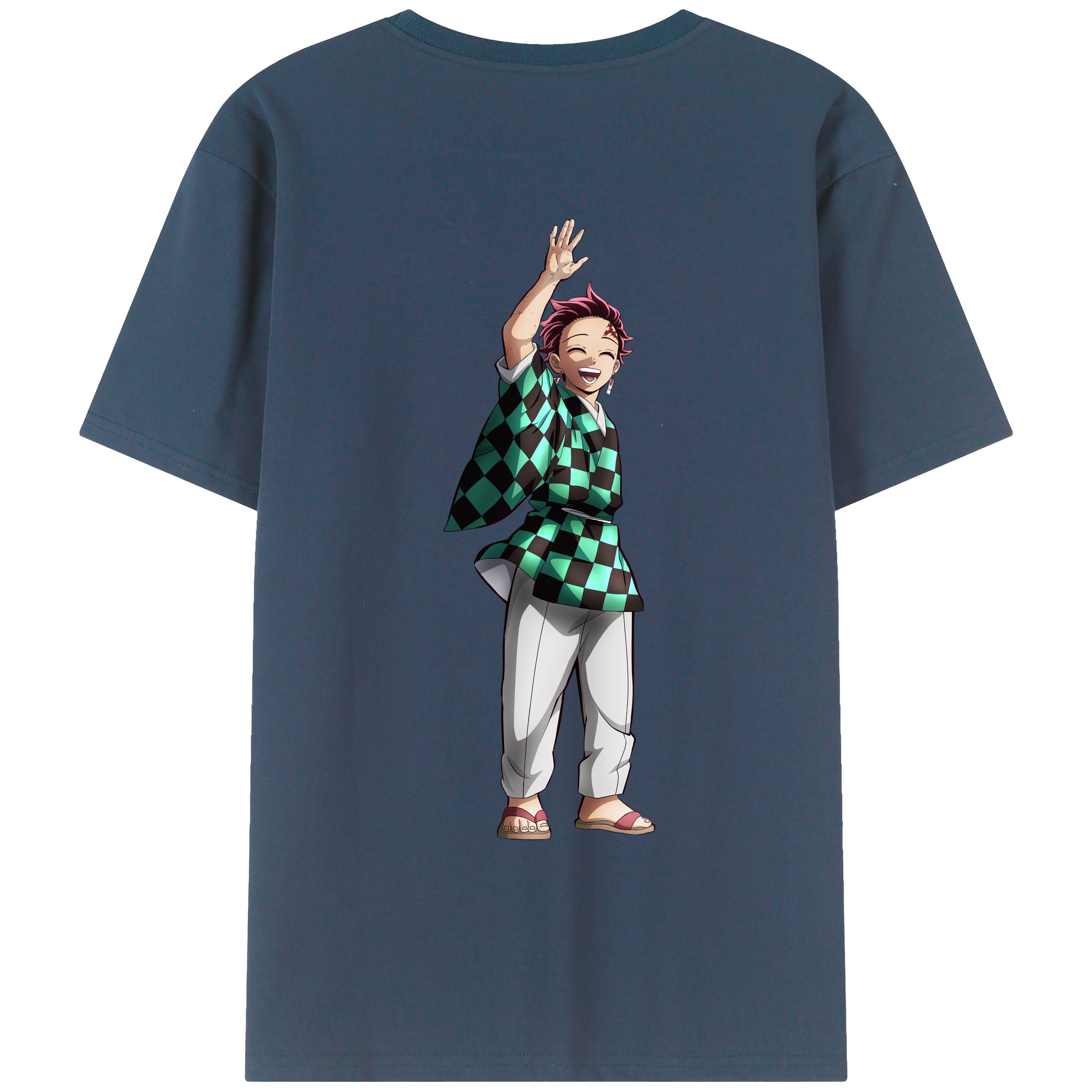 （画像用） 鬼滅の刃 竈門 炭治郎／かまど たんじろう Kamado Tanjirou レディース半袖Tシャツ(バックプリント)