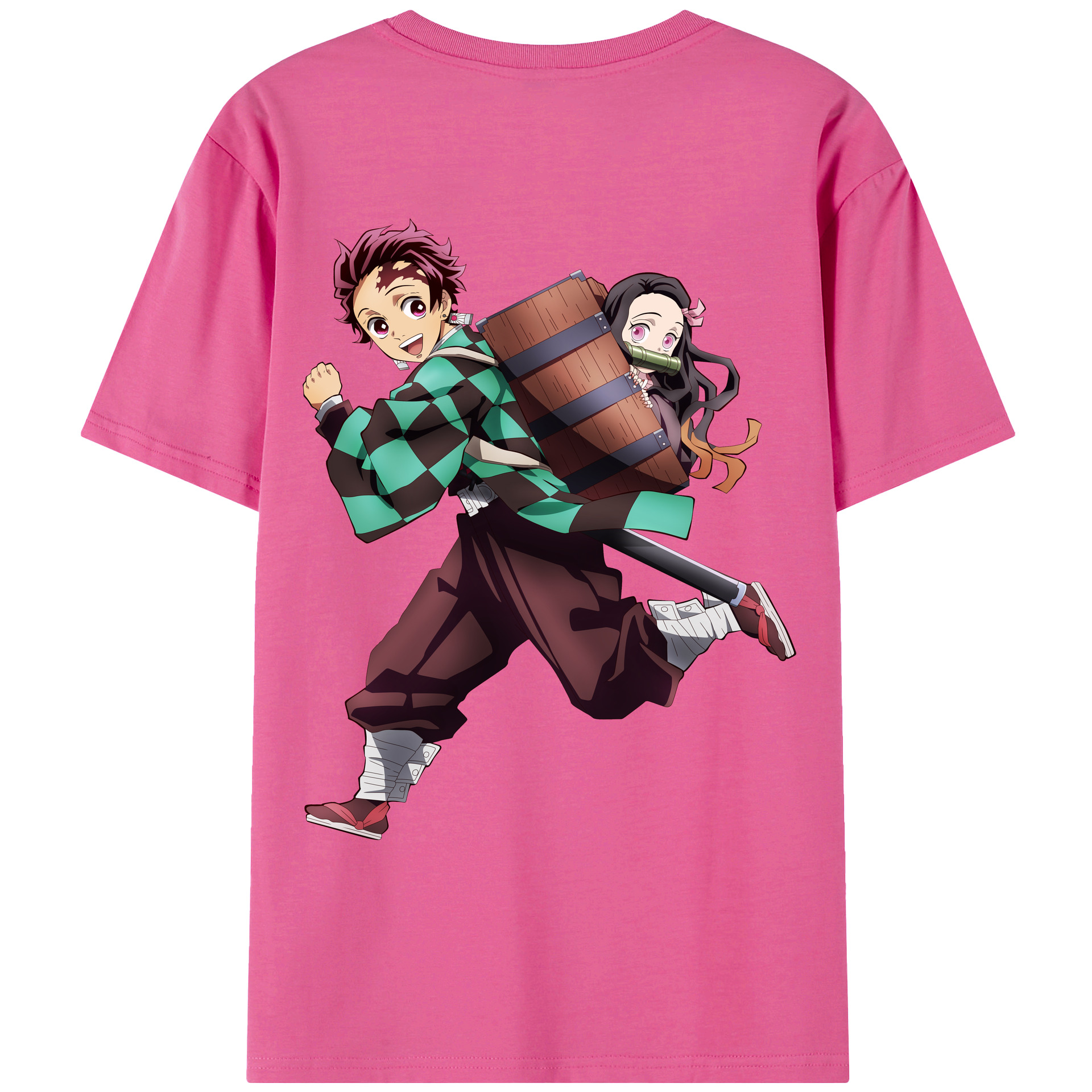 （画像用） 鬼滅の刃 竈門 炭治郎／かまど たんじろう Kamado Tanjirou レディース半袖Tシャツ(バックプリント)