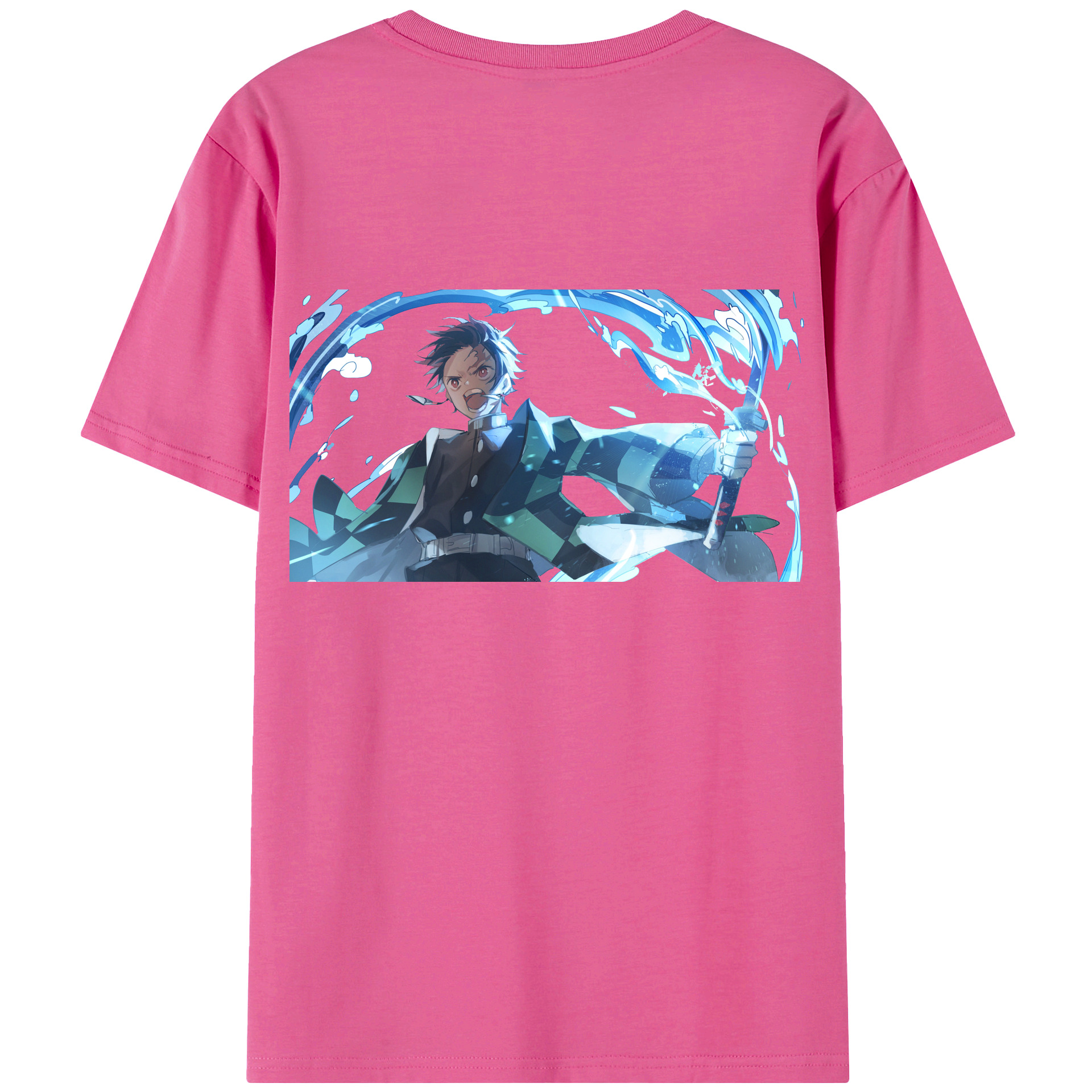 （画像用） 鬼滅の刃 竈門 炭治郎／かまど たんじろう Kamado Tanjirou レディース半袖Tシャツ(バックプリント)