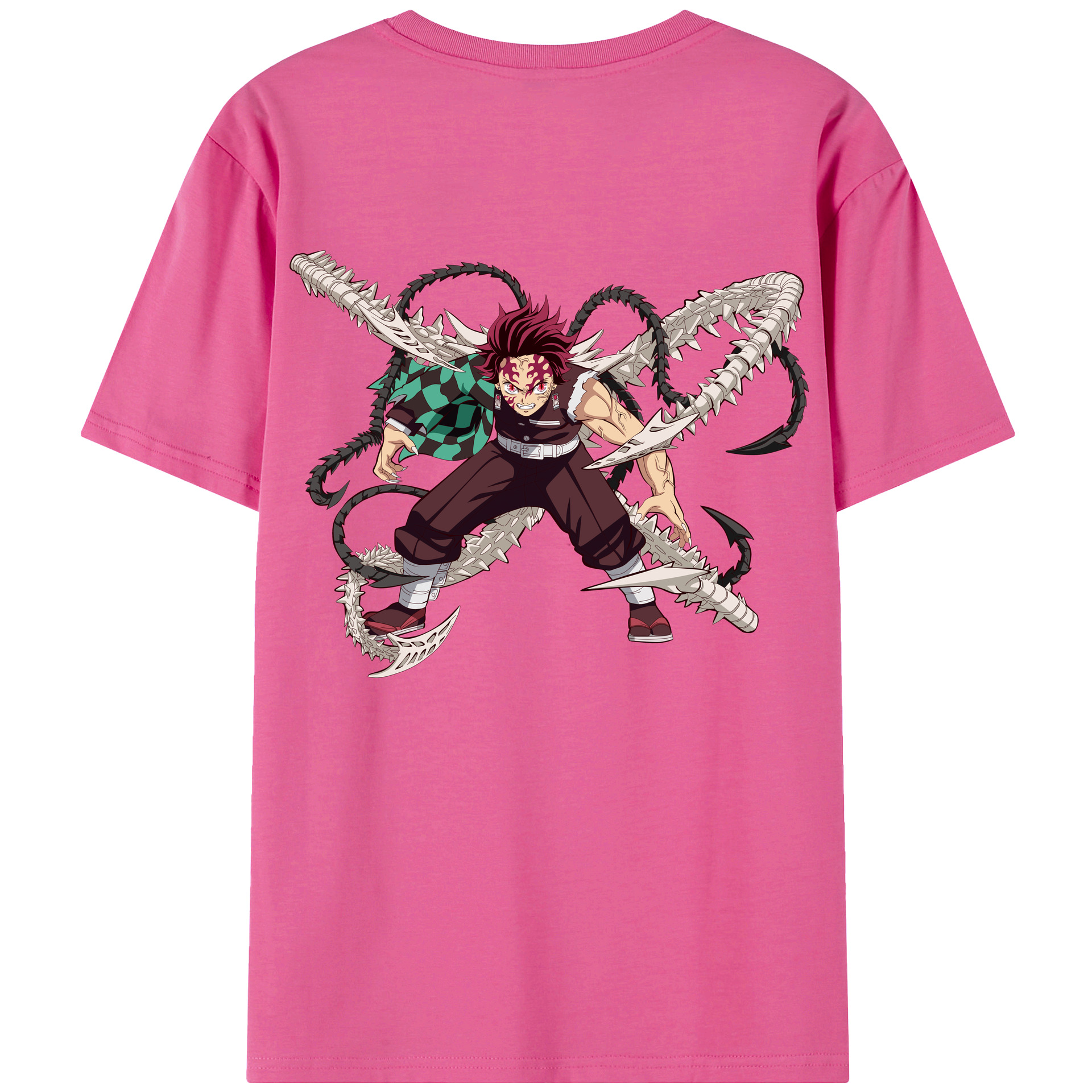（画像用） 鬼滅の刃 竈門 炭治郎／かまど たんじろう Kamado Tanjirou レディース半袖Tシャツ(バックプリント)
