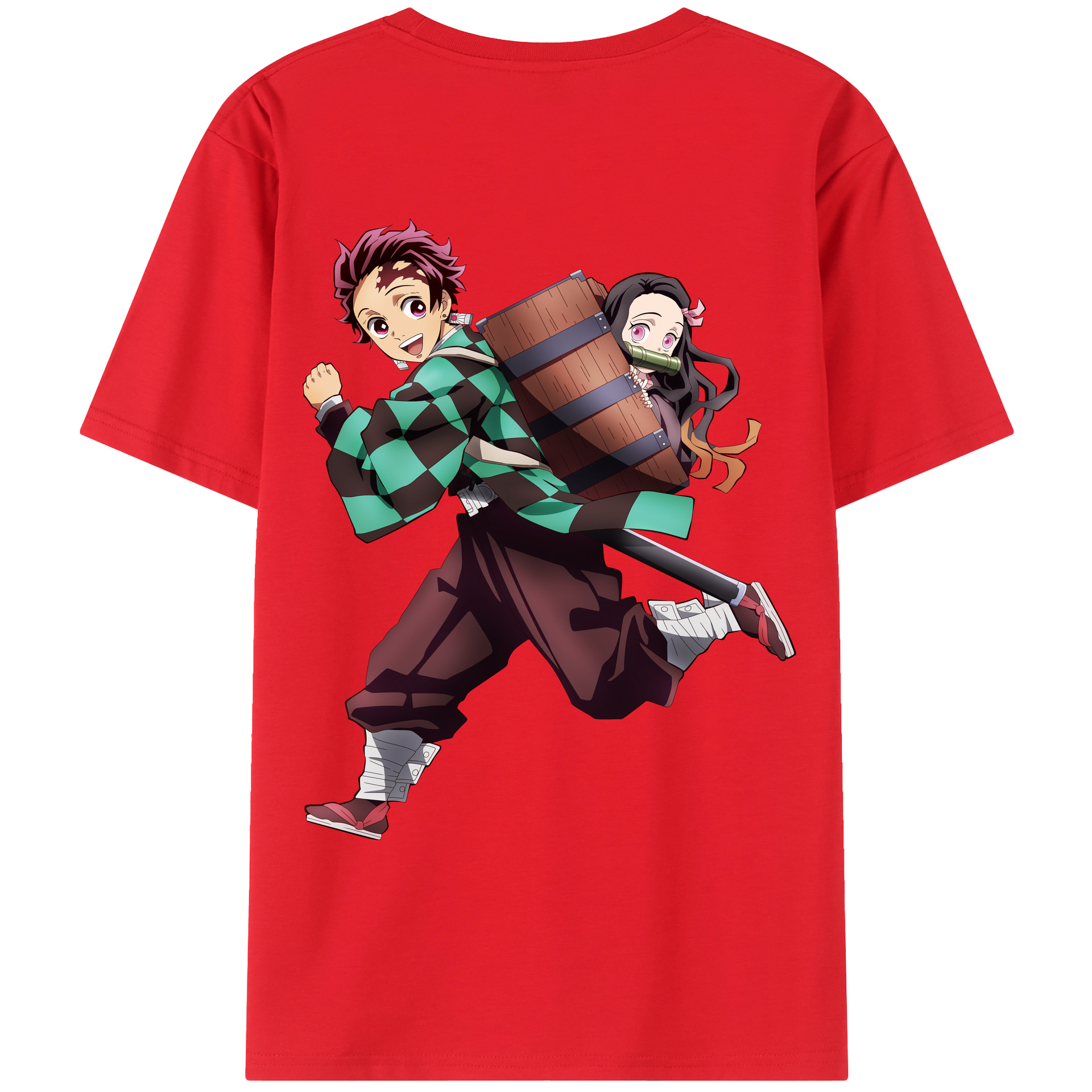 （画像用） 鬼滅の刃 竈門 炭治郎／かまど たんじろう Kamado Tanjirou レディース半袖Tシャツ(バックプリント)