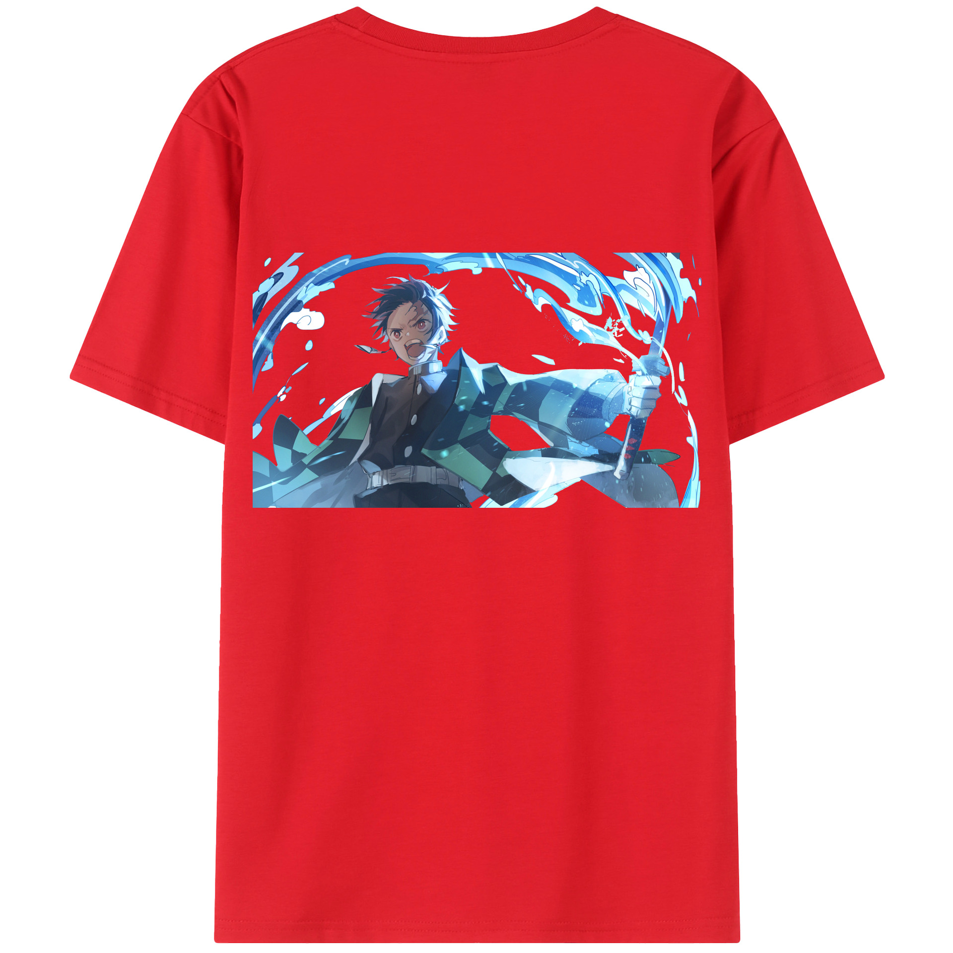 （画像用） 鬼滅の刃 竈門 炭治郎／かまど たんじろう Kamado Tanjirou レディース半袖Tシャツ(バックプリント)