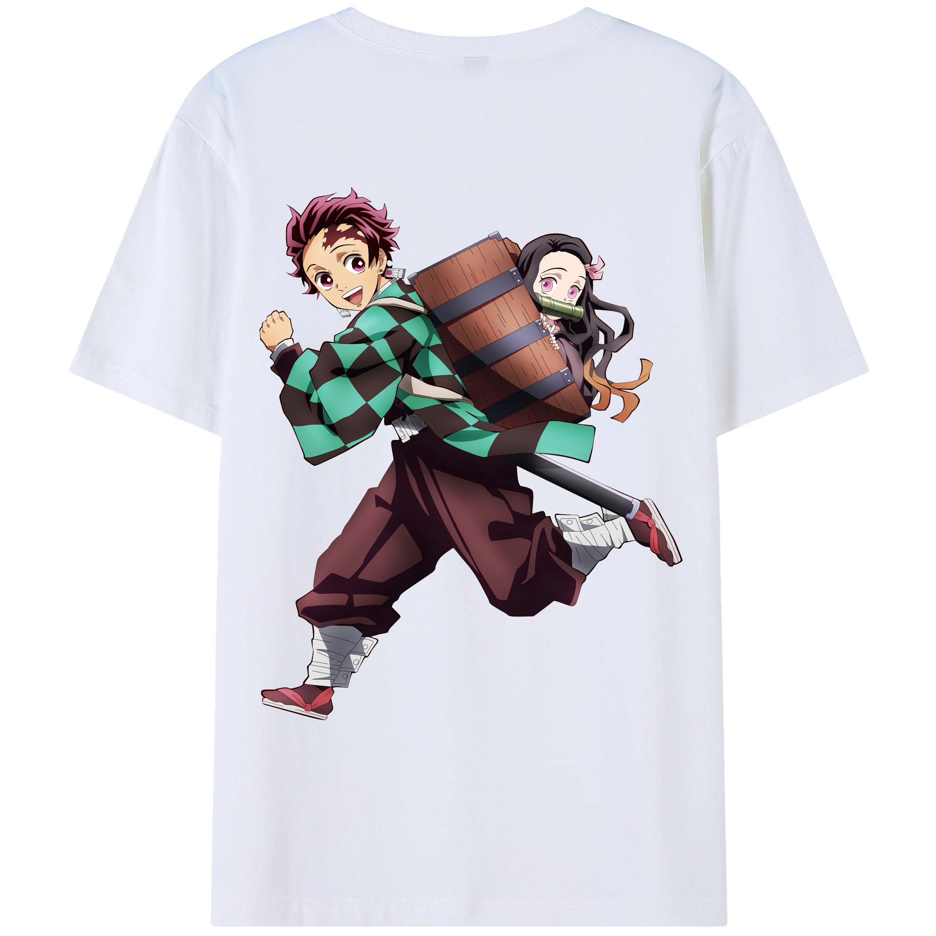 （画像用） 鬼滅の刃 竈門 炭治郎／かまど たんじろう Kamado Tanjirou レディース半袖Tシャツ(バックプリント)