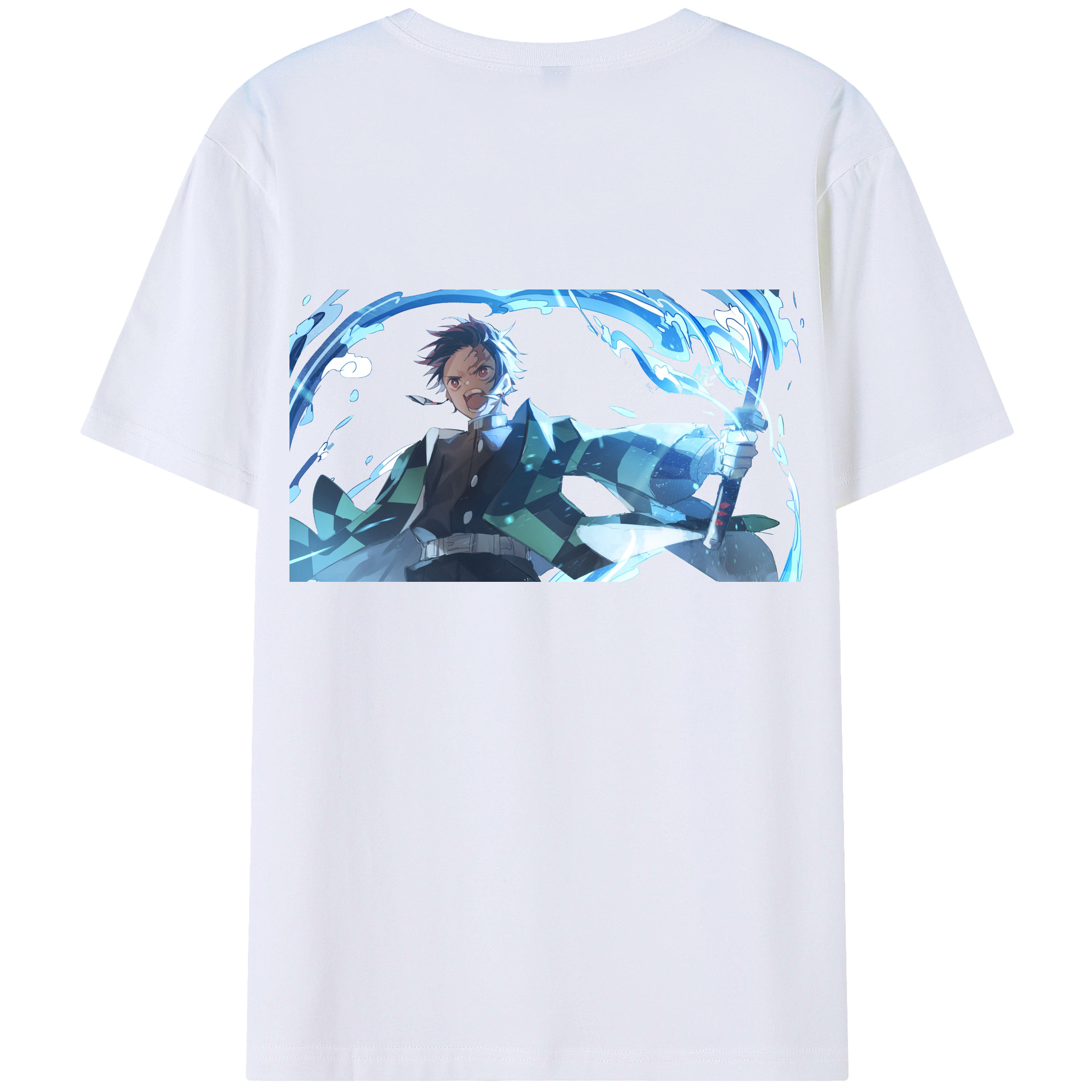 （画像用） 鬼滅の刃 竈門 炭治郎／かまど たんじろう Kamado Tanjirou レディース半袖Tシャツ(バックプリント)