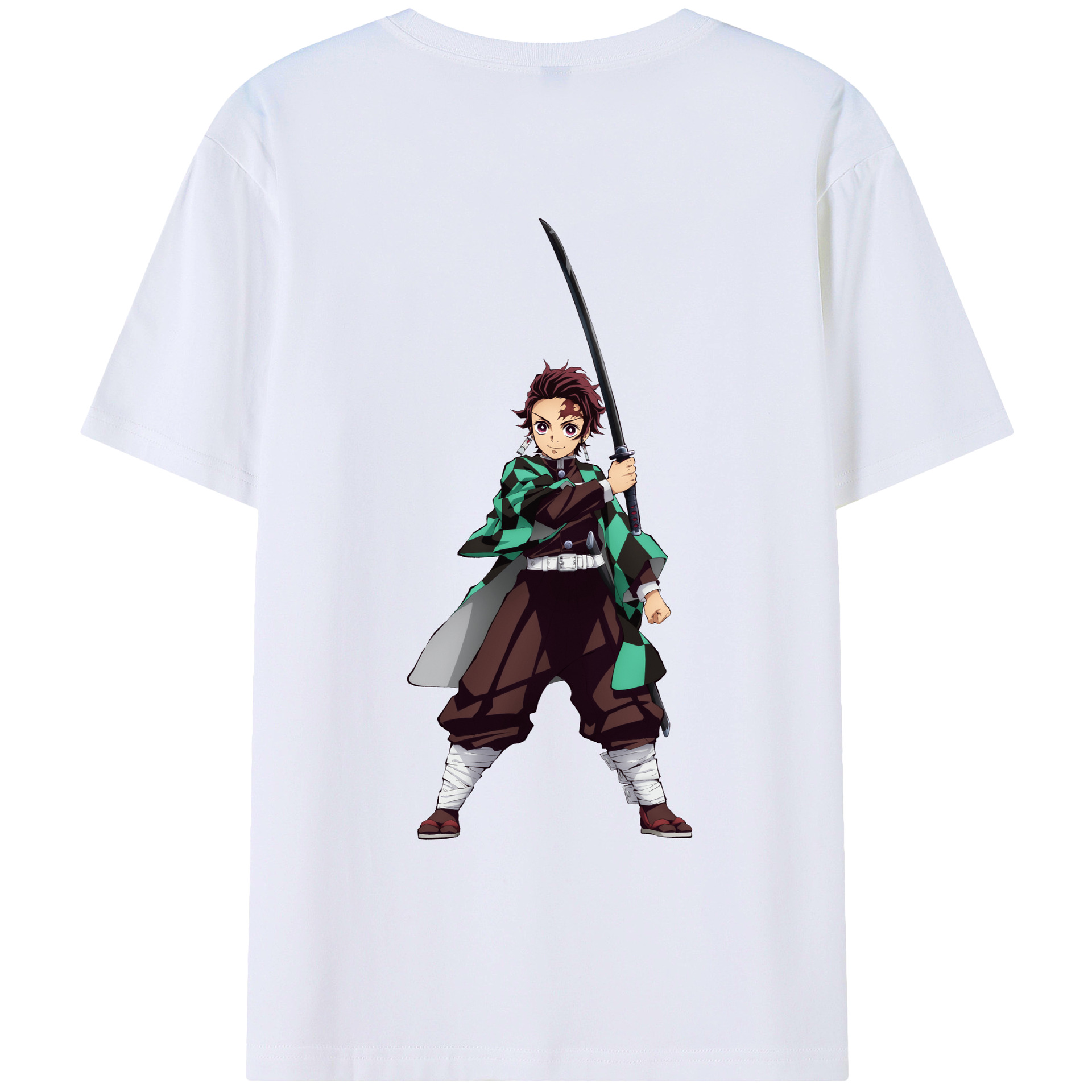 （画像用） 鬼滅の刃 竈門 炭治郎／かまど たんじろう Kamado Tanjirou レディース半袖Tシャツ(バックプリント)