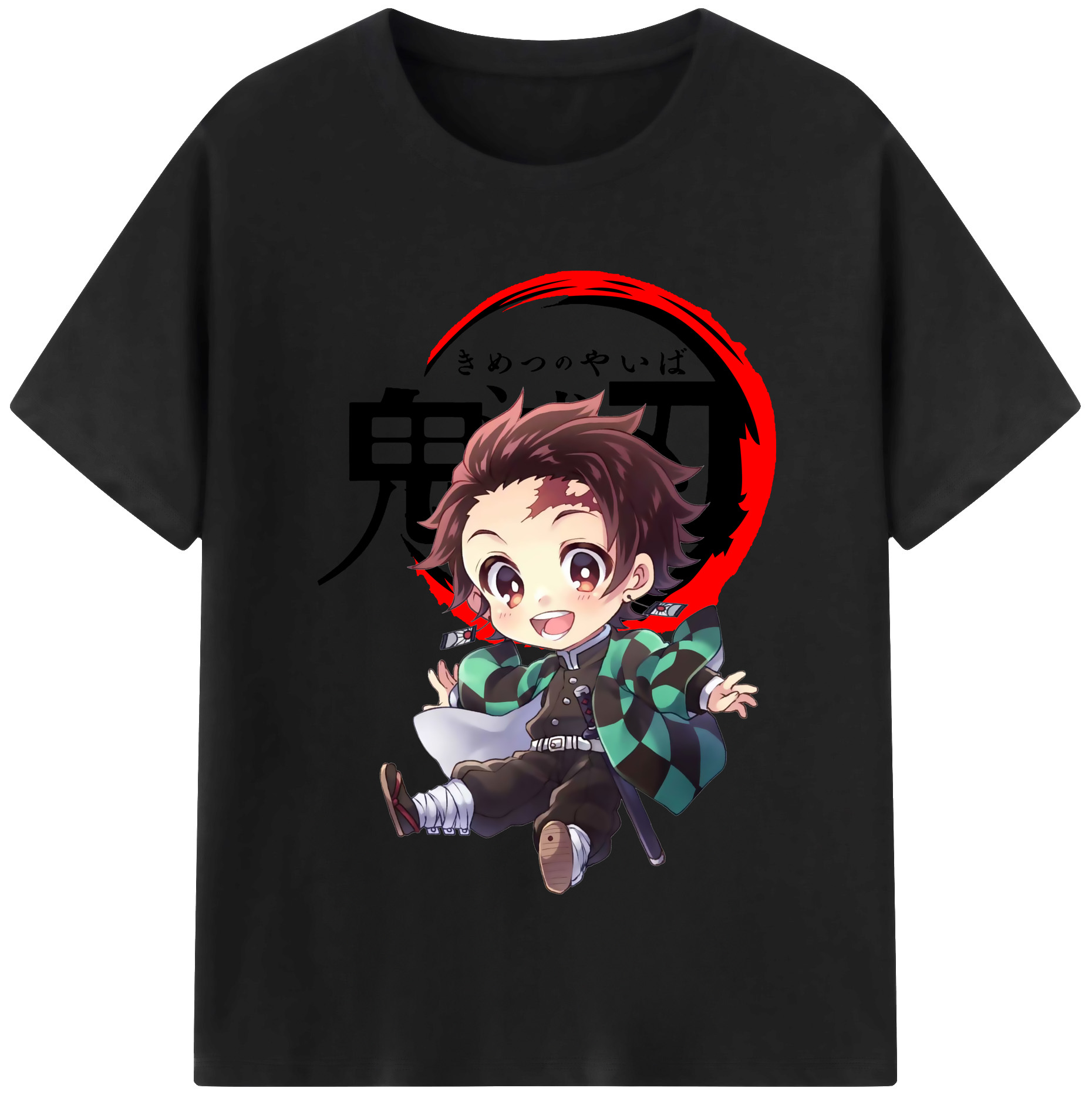 （画像用） 鬼滅の刃 竈門 炭治郎／かまど たんじろう Kamado Tanjirou レディースカジュアルプリントTシャツ（綿100％）