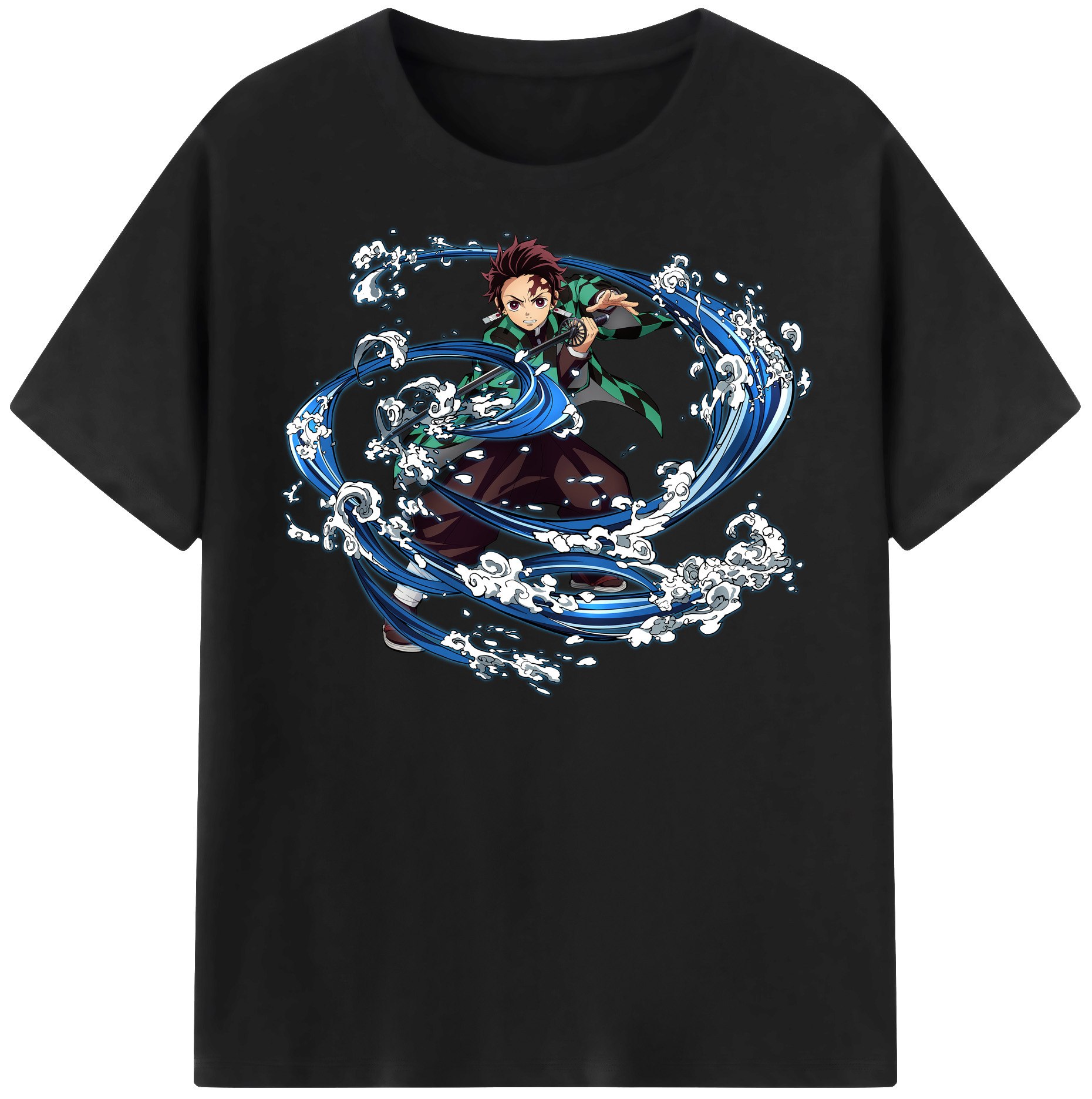 （画像用） 鬼滅の刃 竈門 炭治郎／かまど たんじろう Kamado Tanjirou レディースカジュアルプリントTシャツ（綿100％）