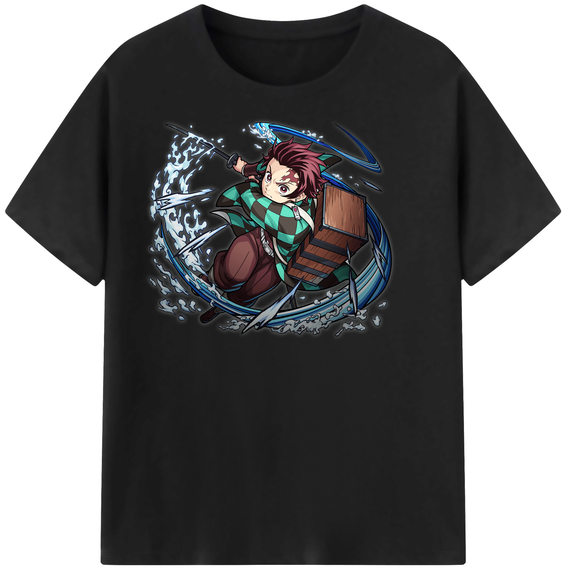（画像用） 鬼滅の刃 竈門 炭治郎／かまど たんじろう Kamado Tanjirou レディースカジュアルプリントTシャツ（綿100％）