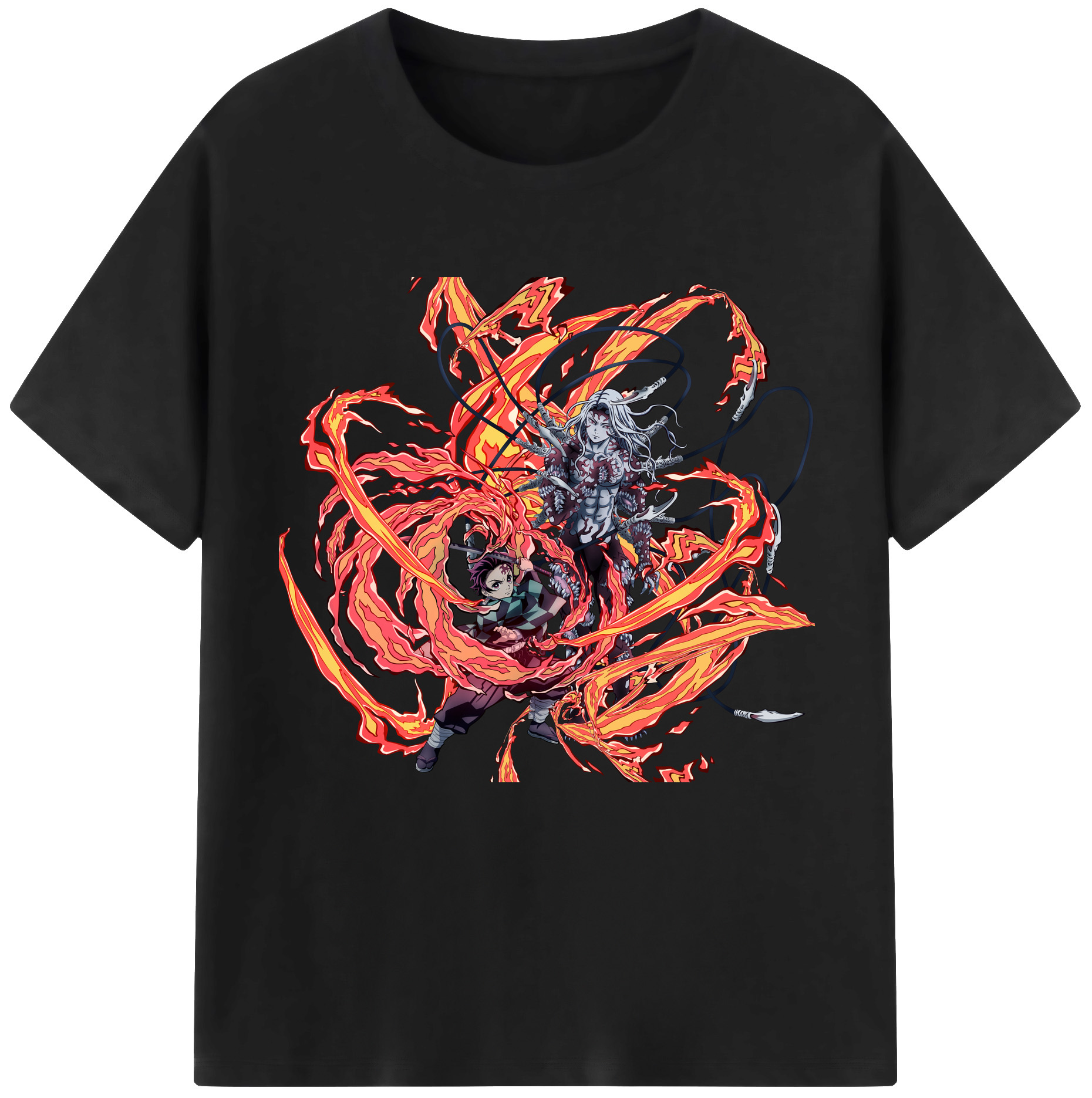 （画像用） 鬼滅の刃 竈門 炭治郎／かまど たんじろう Kamado Tanjirou レディースカジュアルプリントTシャツ（綿100％）