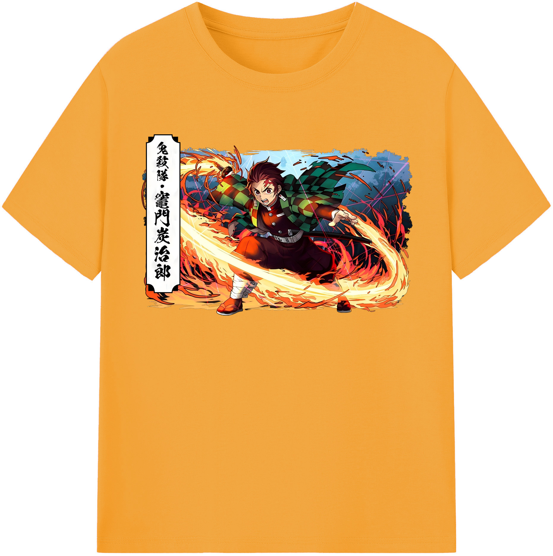 （画像用） 鬼滅の刃 竈門 炭治郎／かまど たんじろう Kamado Tanjirou レディースカジュアルプリントTシャツ（綿100％）