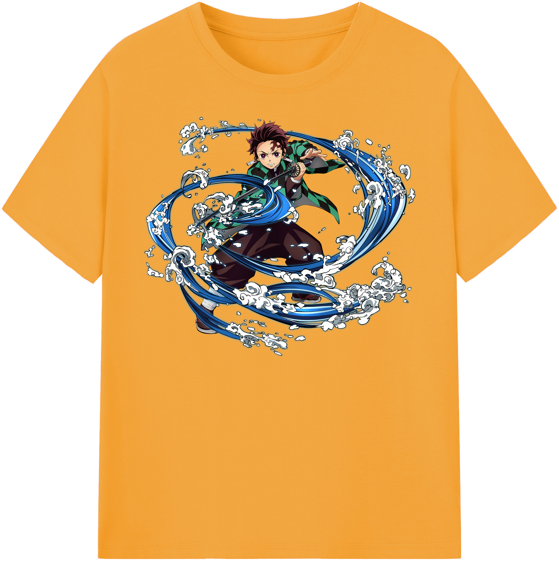 （画像用） 鬼滅の刃 竈門 炭治郎／かまど たんじろう Kamado Tanjirou レディースカジュアルプリントTシャツ（綿100％）