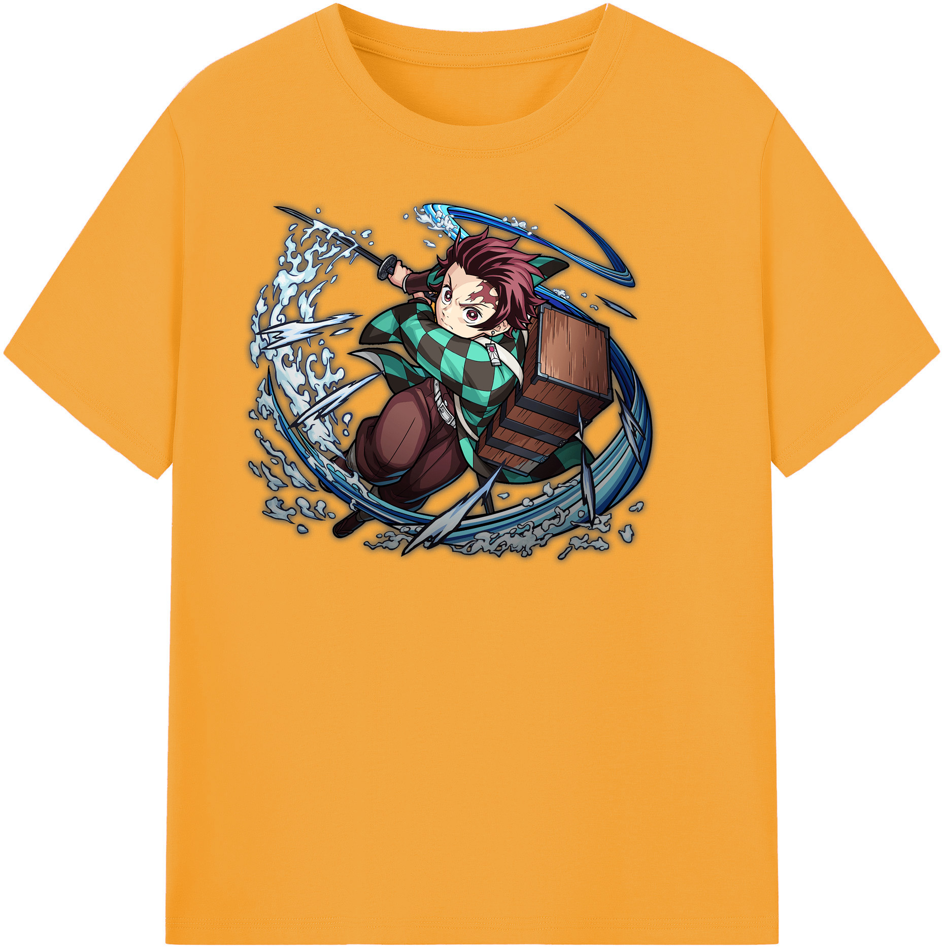 （画像用） 鬼滅の刃 竈門 炭治郎／かまど たんじろう Kamado Tanjirou レディースカジュアルプリントTシャツ（綿100％）