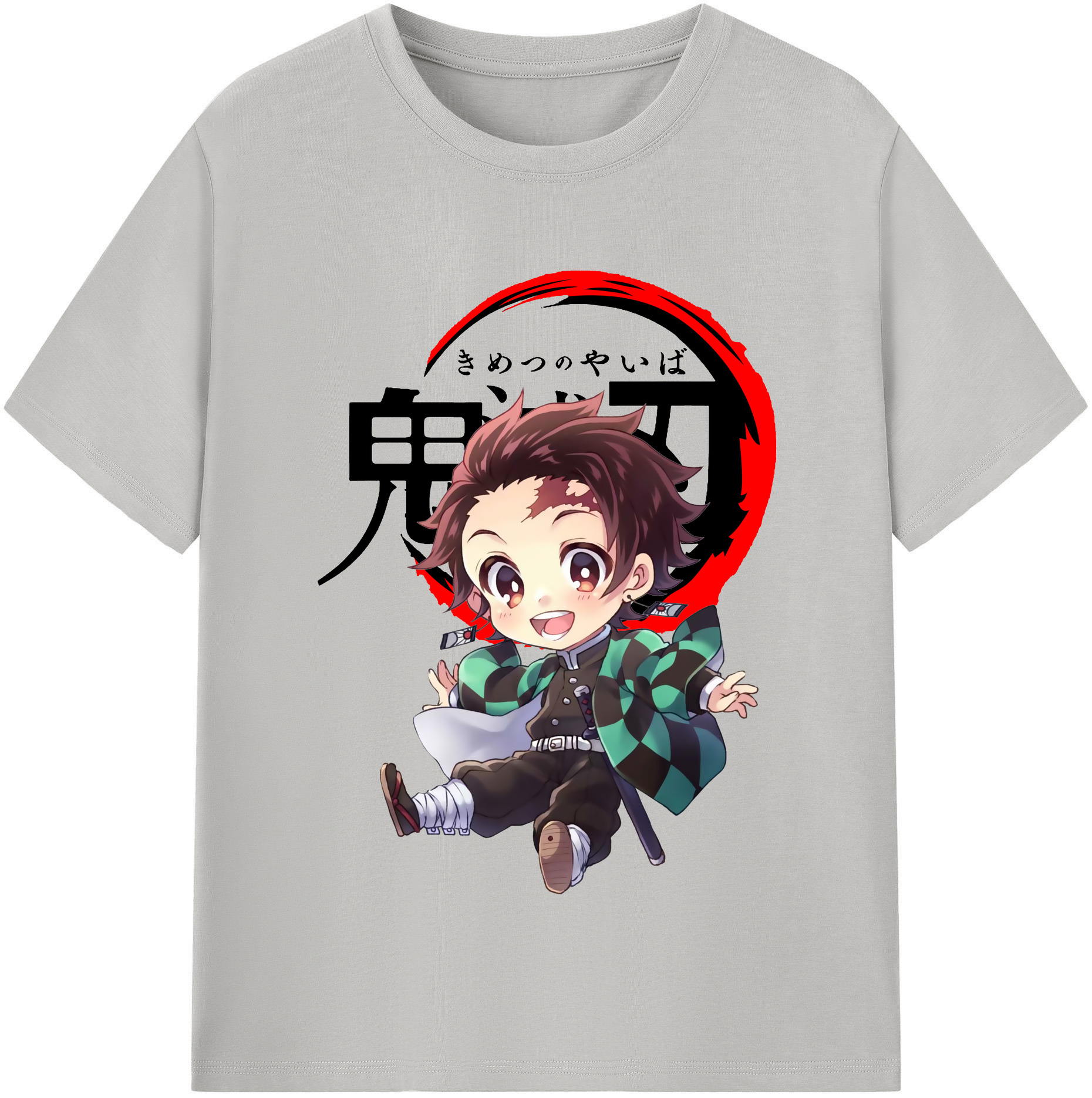 （画像用） 鬼滅の刃 竈門 炭治郎／かまど たんじろう Kamado Tanjirou レディースカジュアルプリントTシャツ（綿100％）