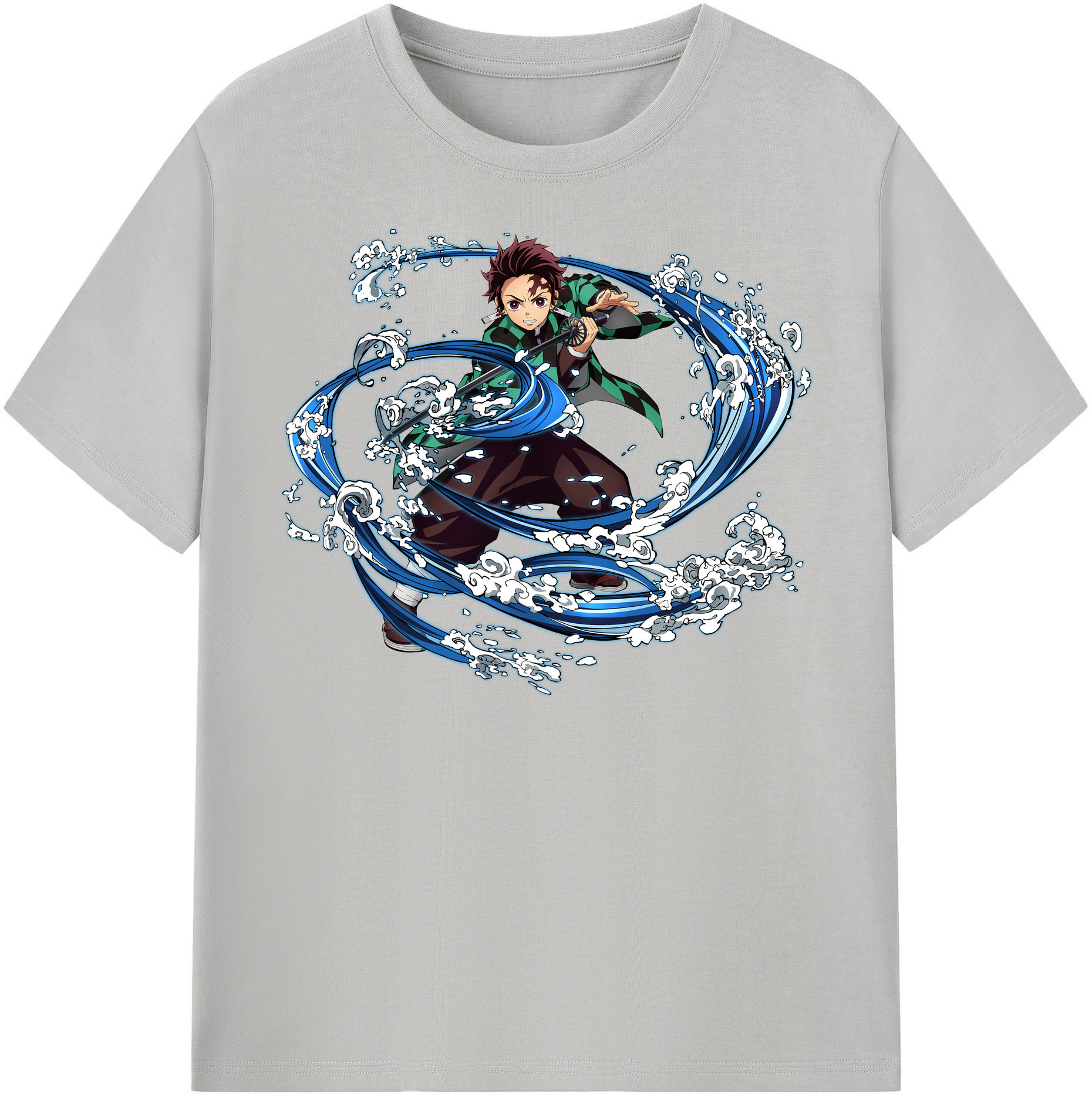 （画像用） 鬼滅の刃 竈門 炭治郎／かまど たんじろう Kamado Tanjirou レディースカジュアルプリントTシャツ（綿100％）