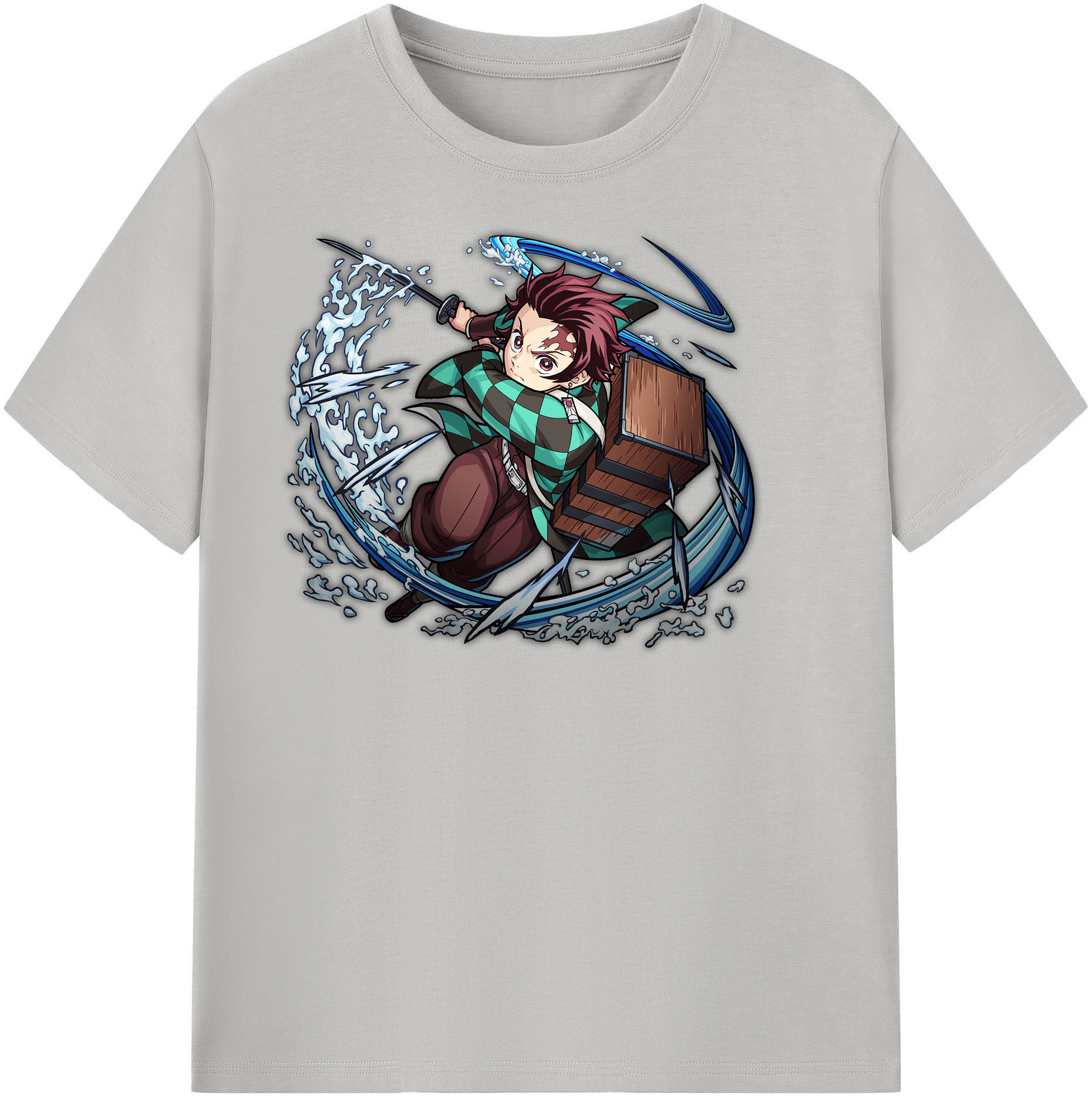 （画像用） 鬼滅の刃 竈門 炭治郎／かまど たんじろう Kamado Tanjirou レディースカジュアルプリントTシャツ（綿100％）