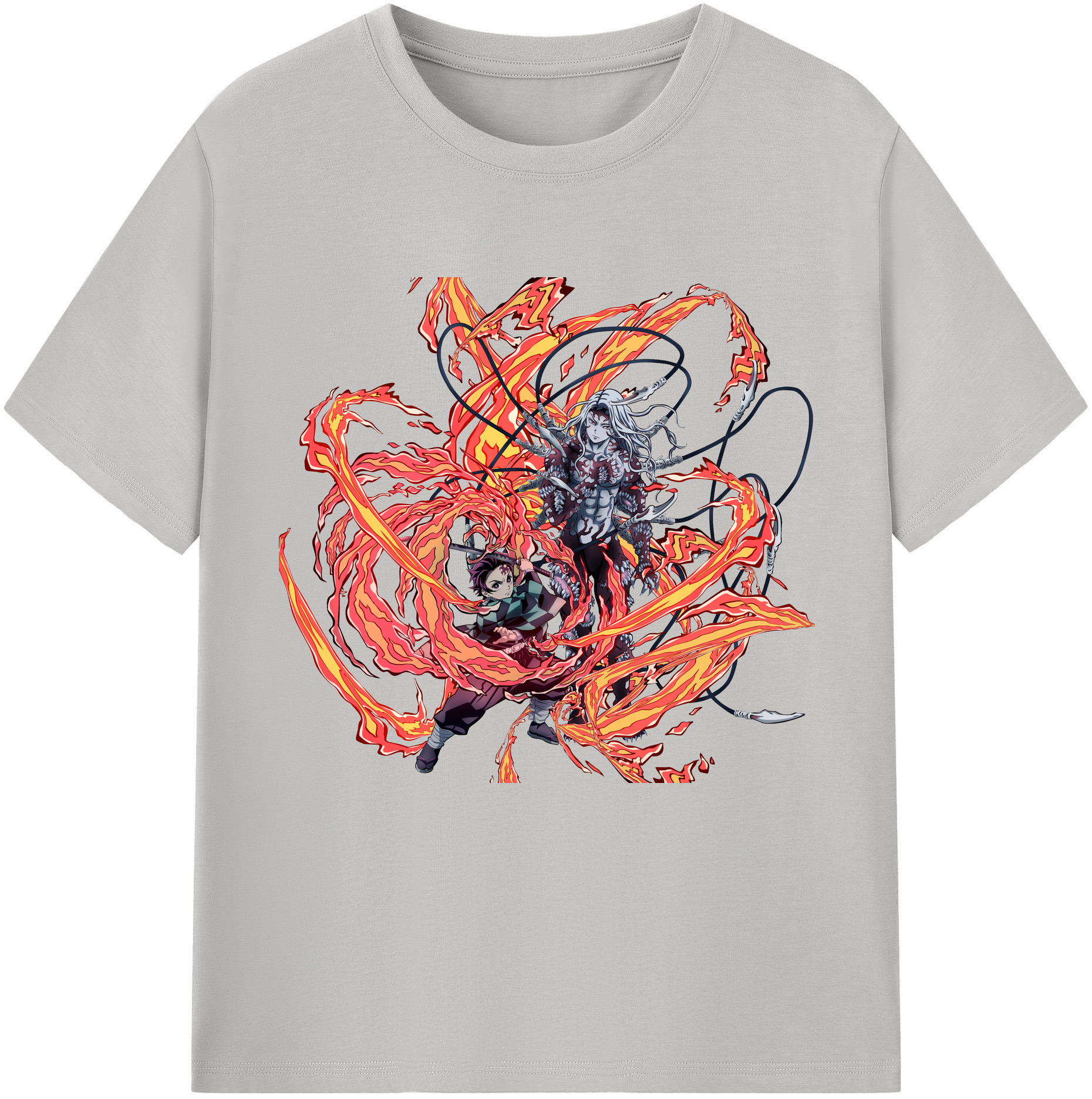 （画像用） 鬼滅の刃 竈門 炭治郎／かまど たんじろう Kamado Tanjirou レディースカジュアルプリントTシャツ（綿100％）