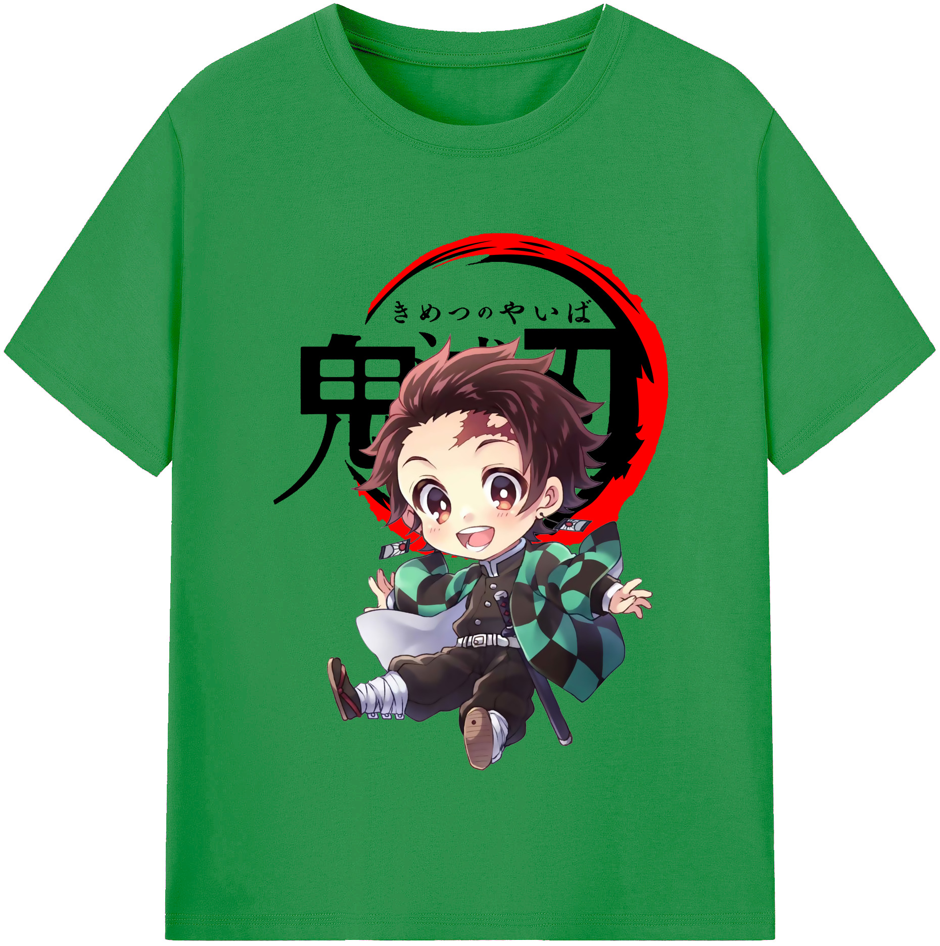（画像用） 鬼滅の刃 竈門 炭治郎／かまど たんじろう Kamado Tanjirou レディースカジュアルプリントTシャツ（綿100％）