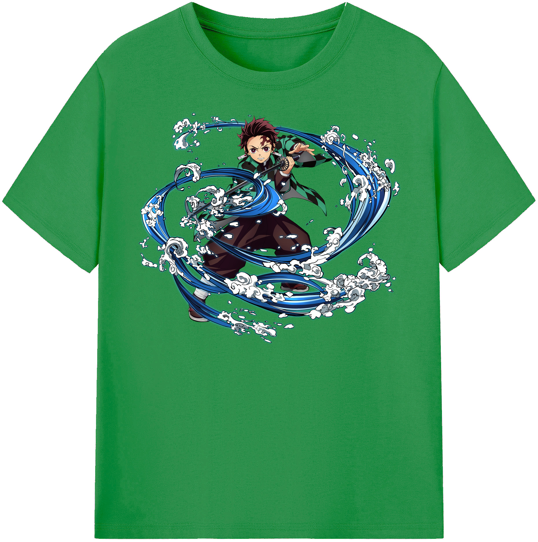 （画像用） 鬼滅の刃 竈門 炭治郎／かまど たんじろう Kamado Tanjirou レディースカジュアルプリントTシャツ（綿100％）