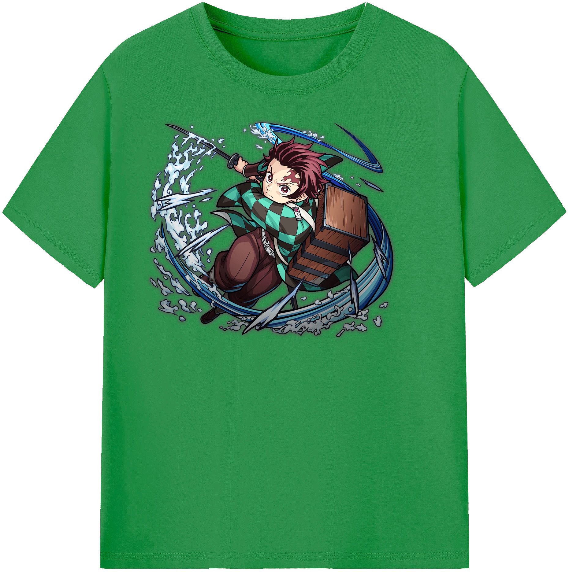 （画像用） 鬼滅の刃 竈門 炭治郎／かまど たんじろう Kamado Tanjirou レディースカジュアルプリントTシャツ（綿100％）