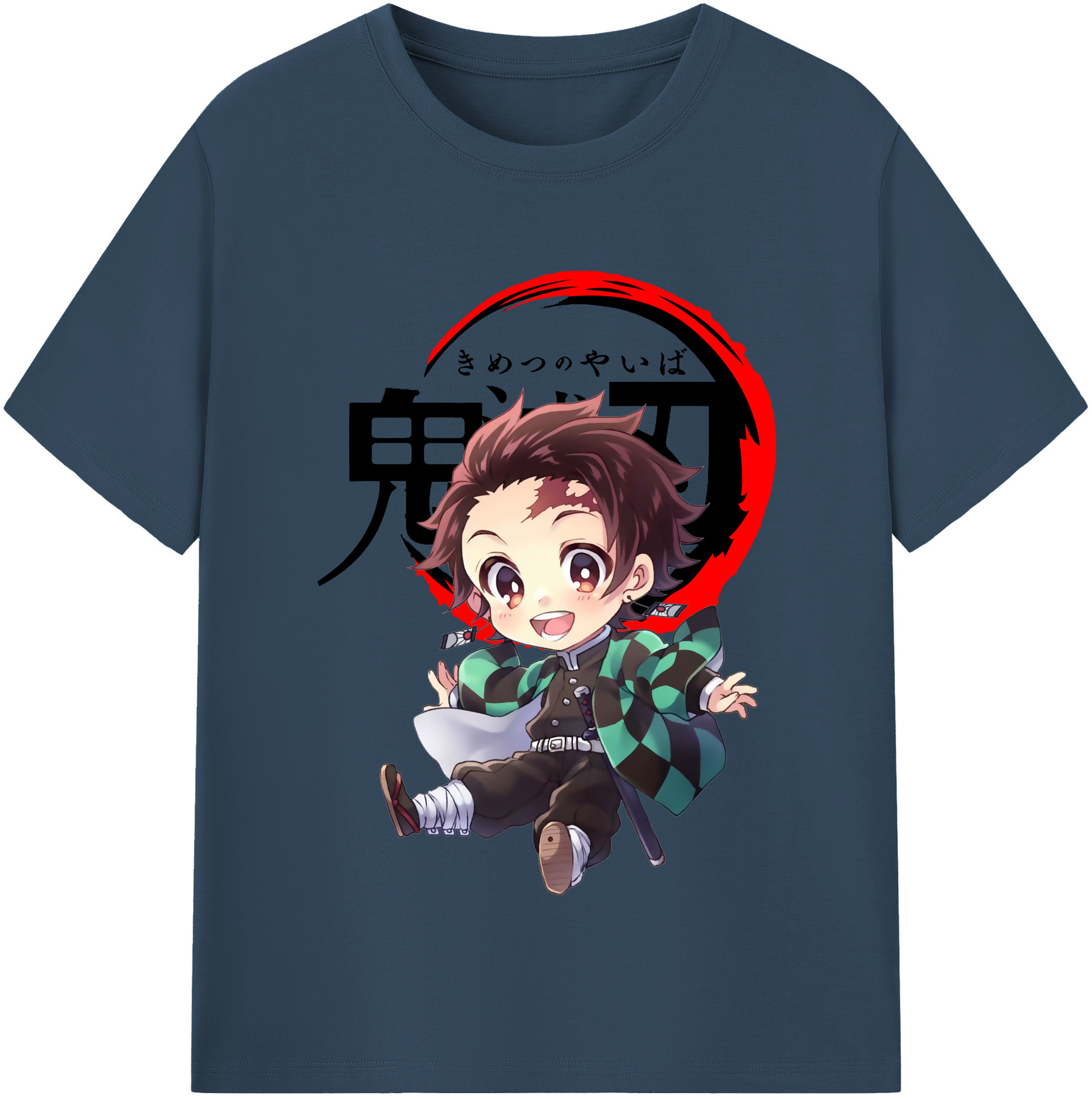 （画像用） 鬼滅の刃 竈門 炭治郎／かまど たんじろう Kamado Tanjirou レディースカジュアルプリントTシャツ（綿100％）