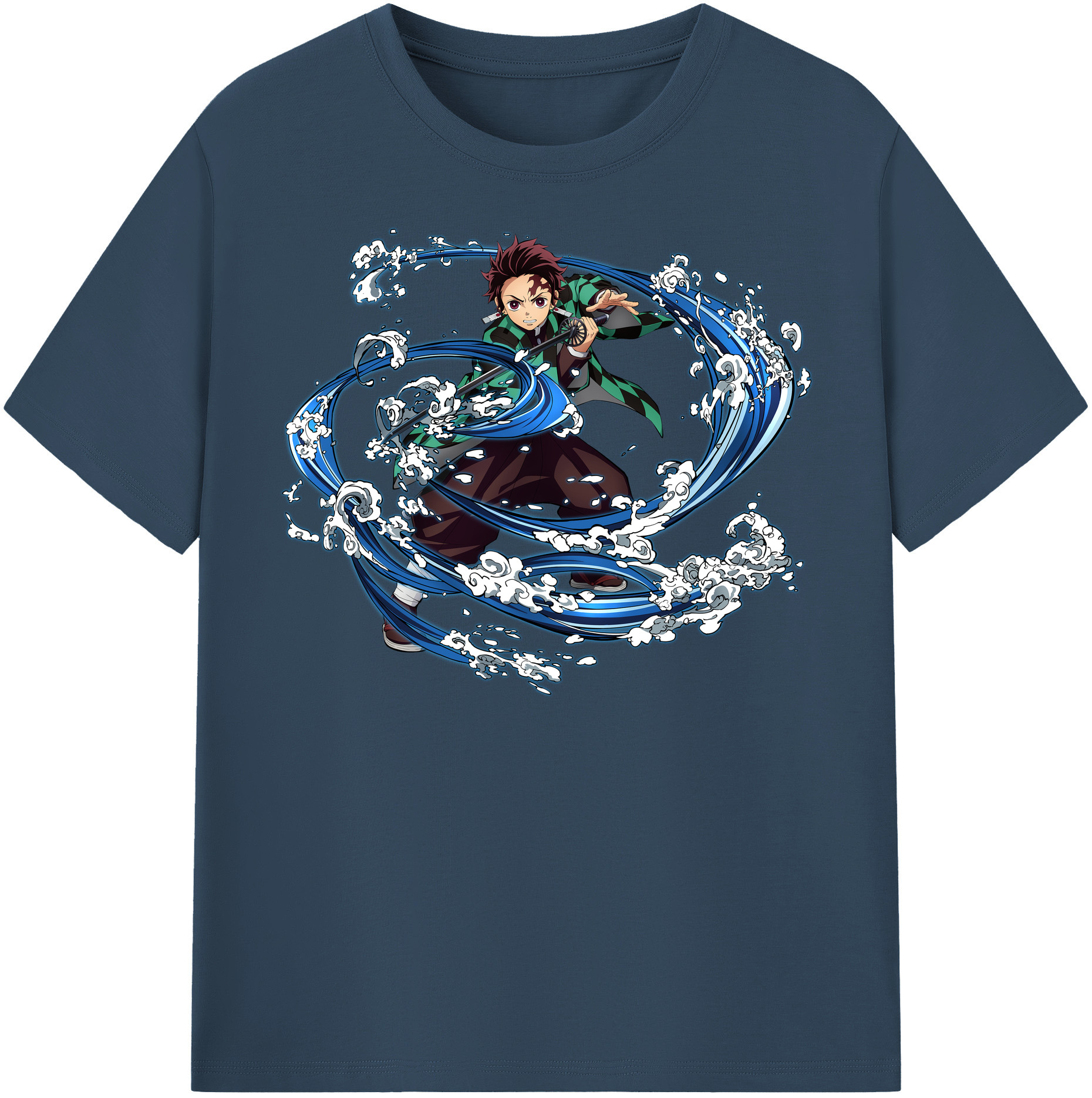 （画像用） 鬼滅の刃 竈門 炭治郎／かまど たんじろう Kamado Tanjirou レディースカジュアルプリントTシャツ（綿100％）
