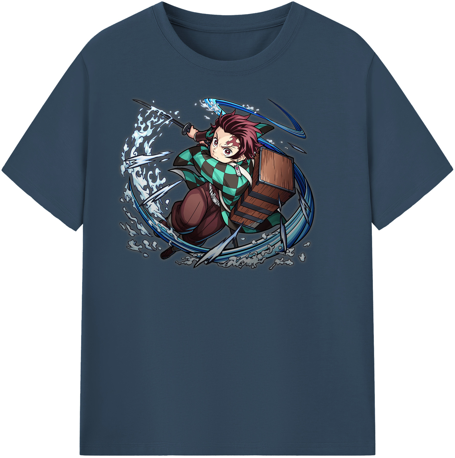 （画像用） 鬼滅の刃 竈門 炭治郎／かまど たんじろう Kamado Tanjirou レディースカジュアルプリントTシャツ（綿100％）