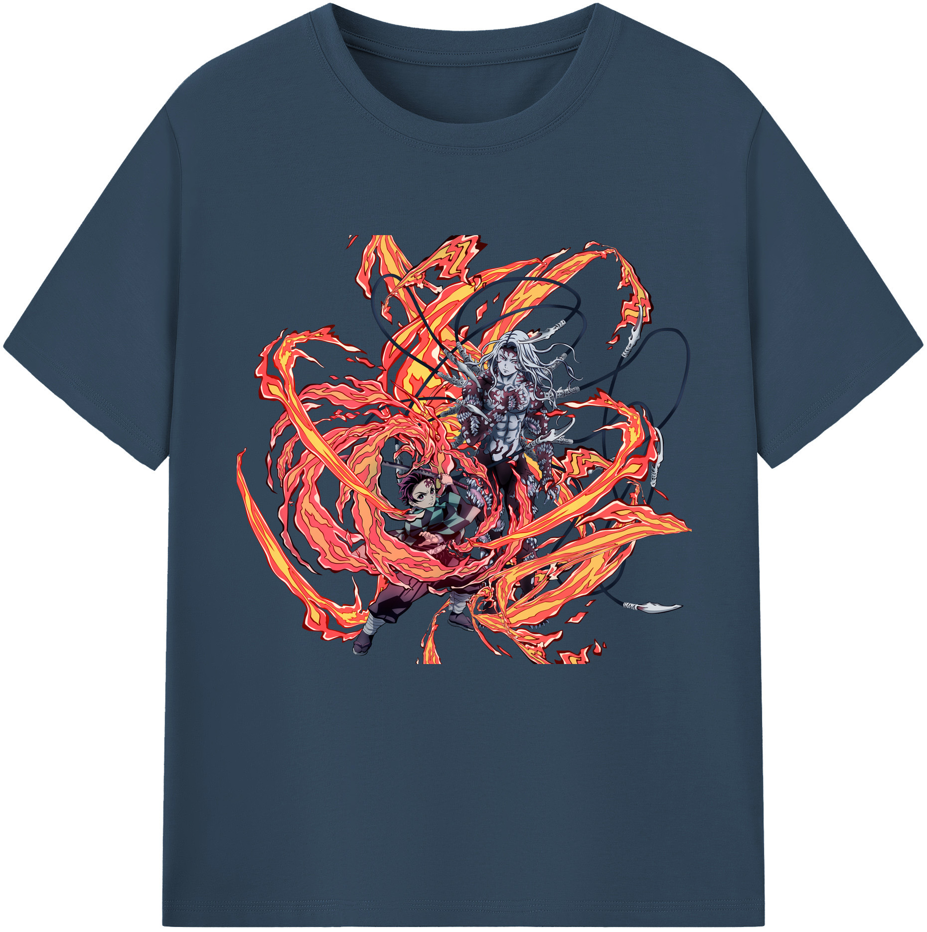 （画像用） 鬼滅の刃 竈門 炭治郎／かまど たんじろう Kamado Tanjirou レディースカジュアルプリントTシャツ（綿100％）