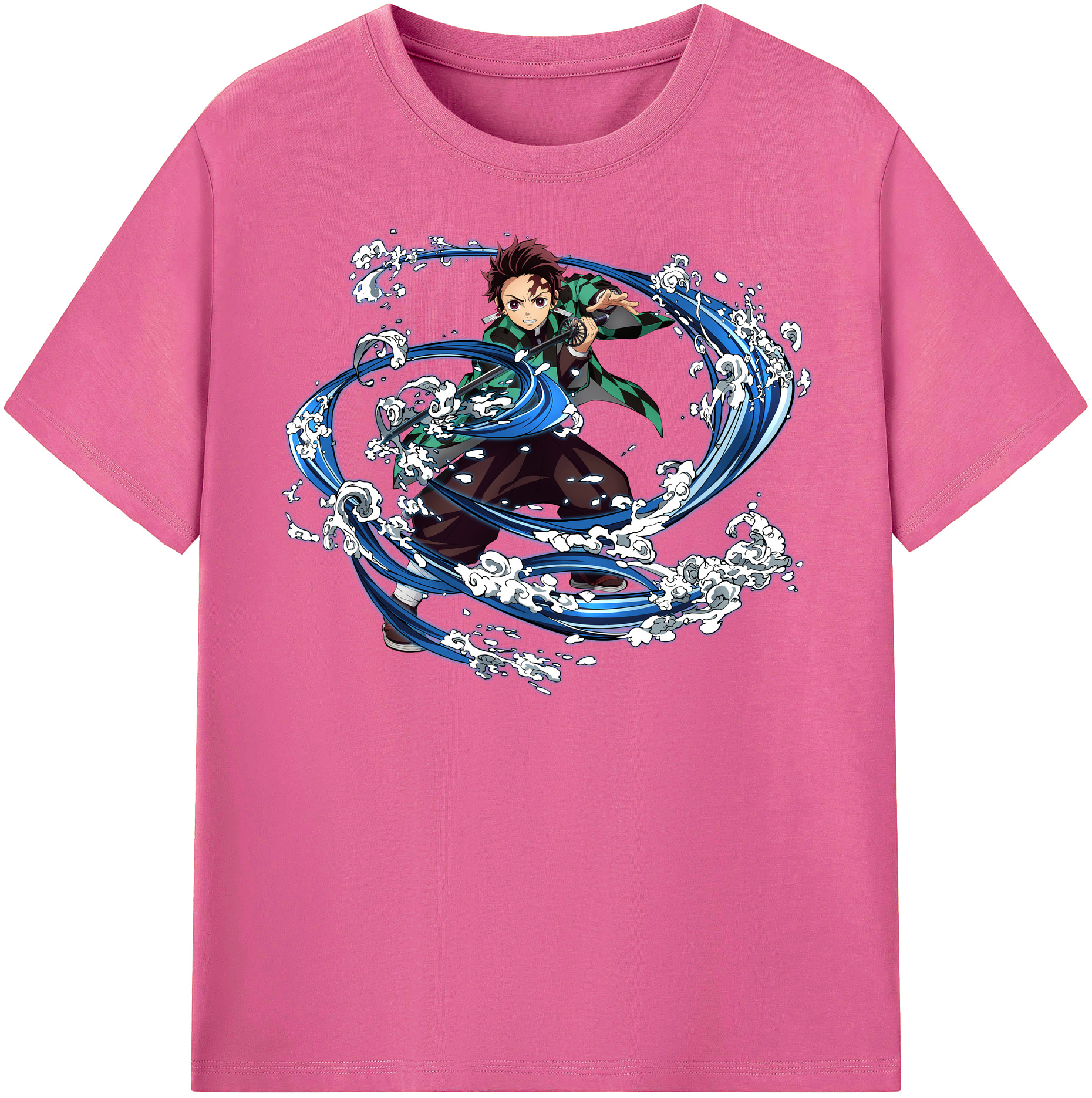 （画像用） 鬼滅の刃 竈門 炭治郎／かまど たんじろう Kamado Tanjirou レディースカジュアルプリントTシャツ（綿100％）