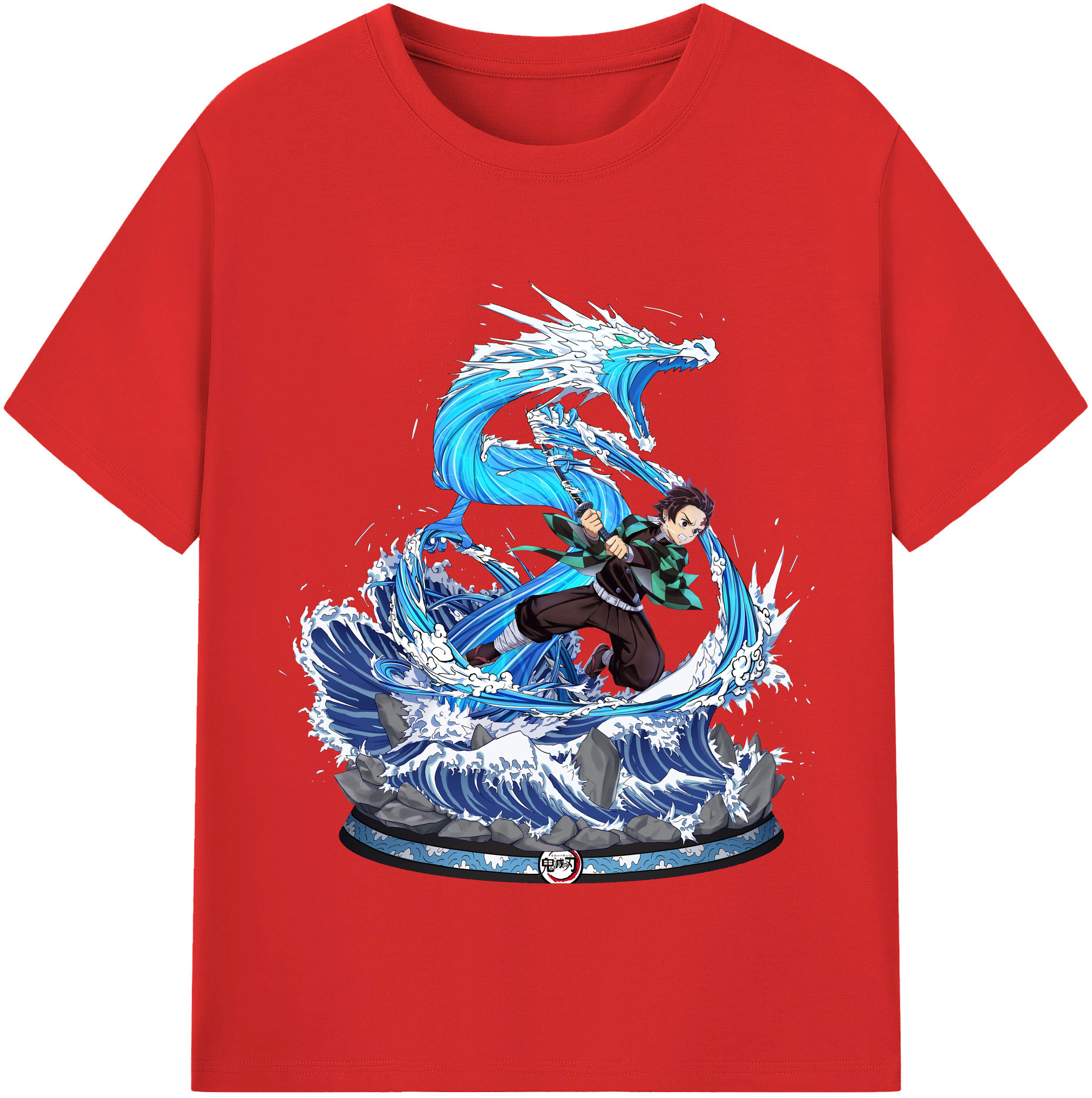 （画像用） 鬼滅の刃 竈門 炭治郎／かまど たんじろう Kamado Tanjirou レディースカジュアルプリントTシャツ（綿100％）