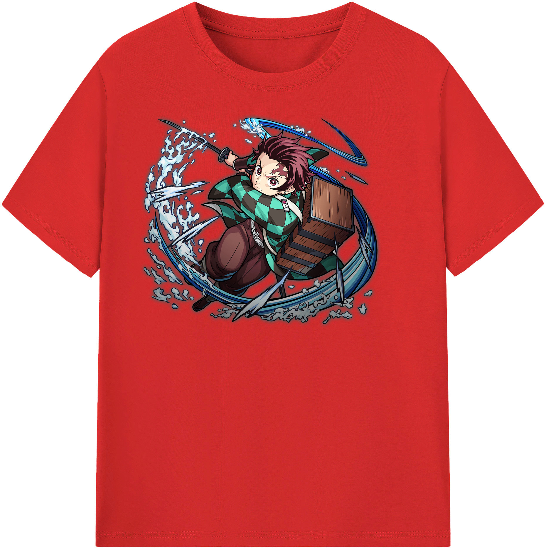 （画像用） 鬼滅の刃 竈門 炭治郎／かまど たんじろう Kamado Tanjirou レディースカジュアルプリントTシャツ（綿100％）